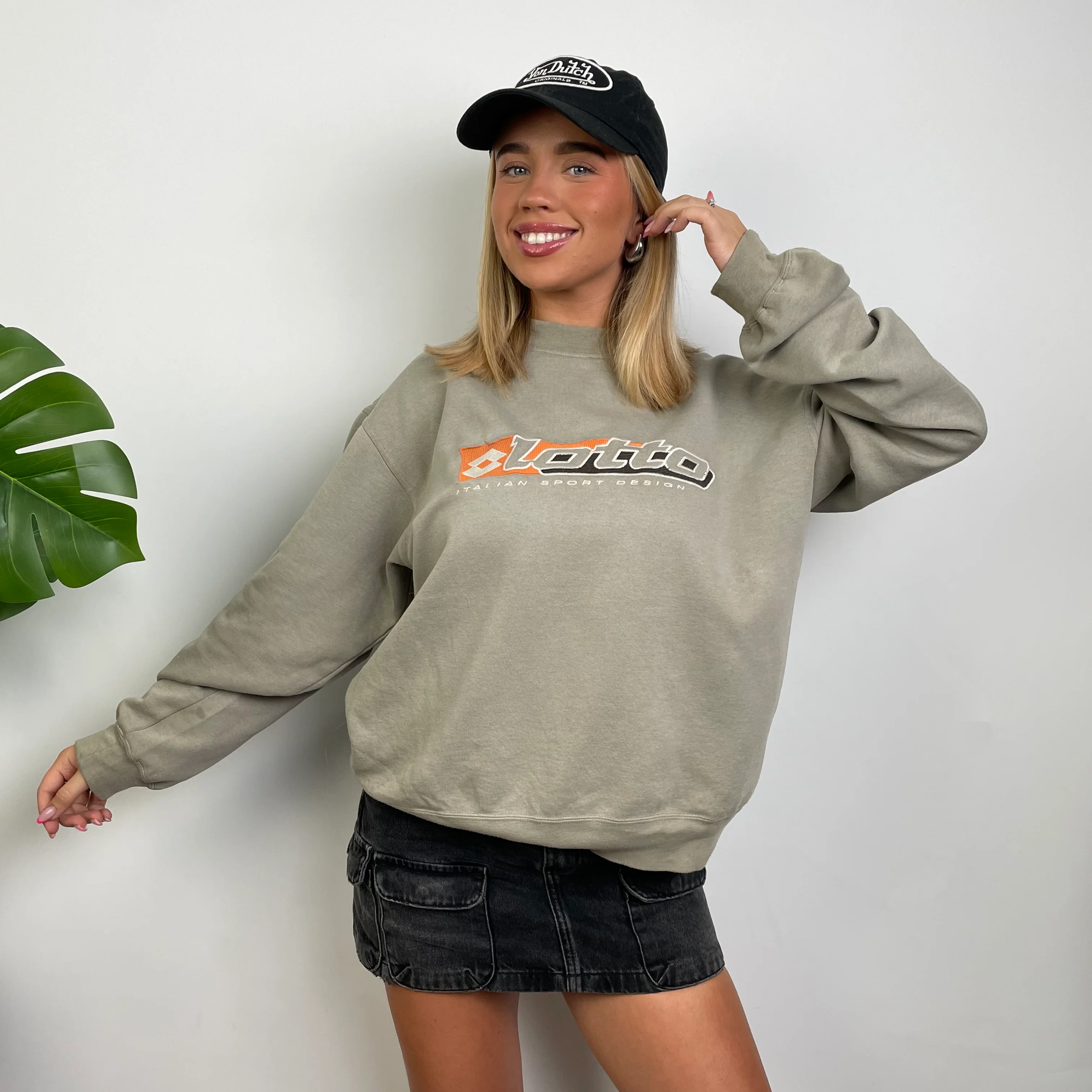 Lotto Grey Embroidered Spell Out Sweatshirt (S) - Image 2
