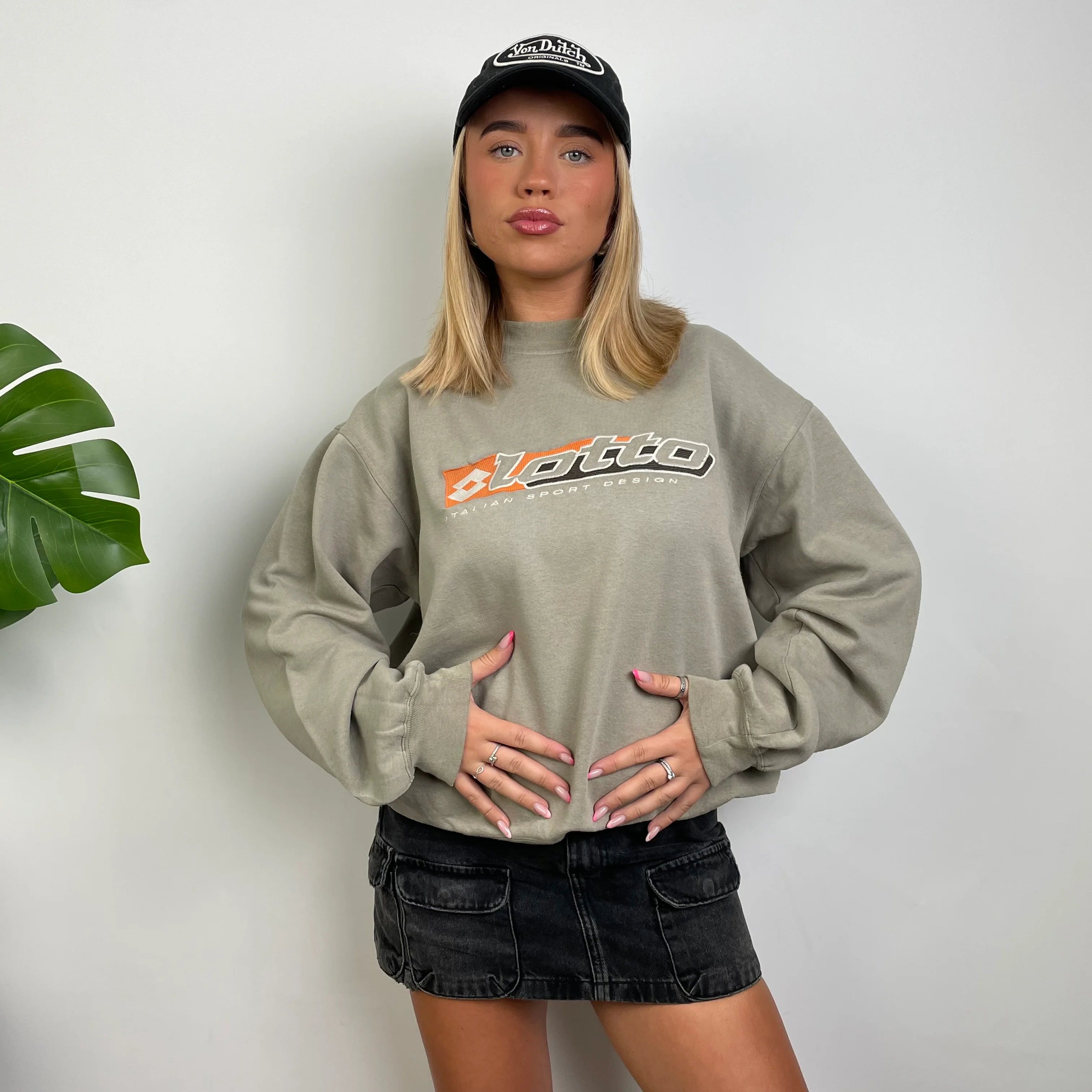 Lotto Grey Embroidered Spell Out Sweatshirt (S) - Image 3