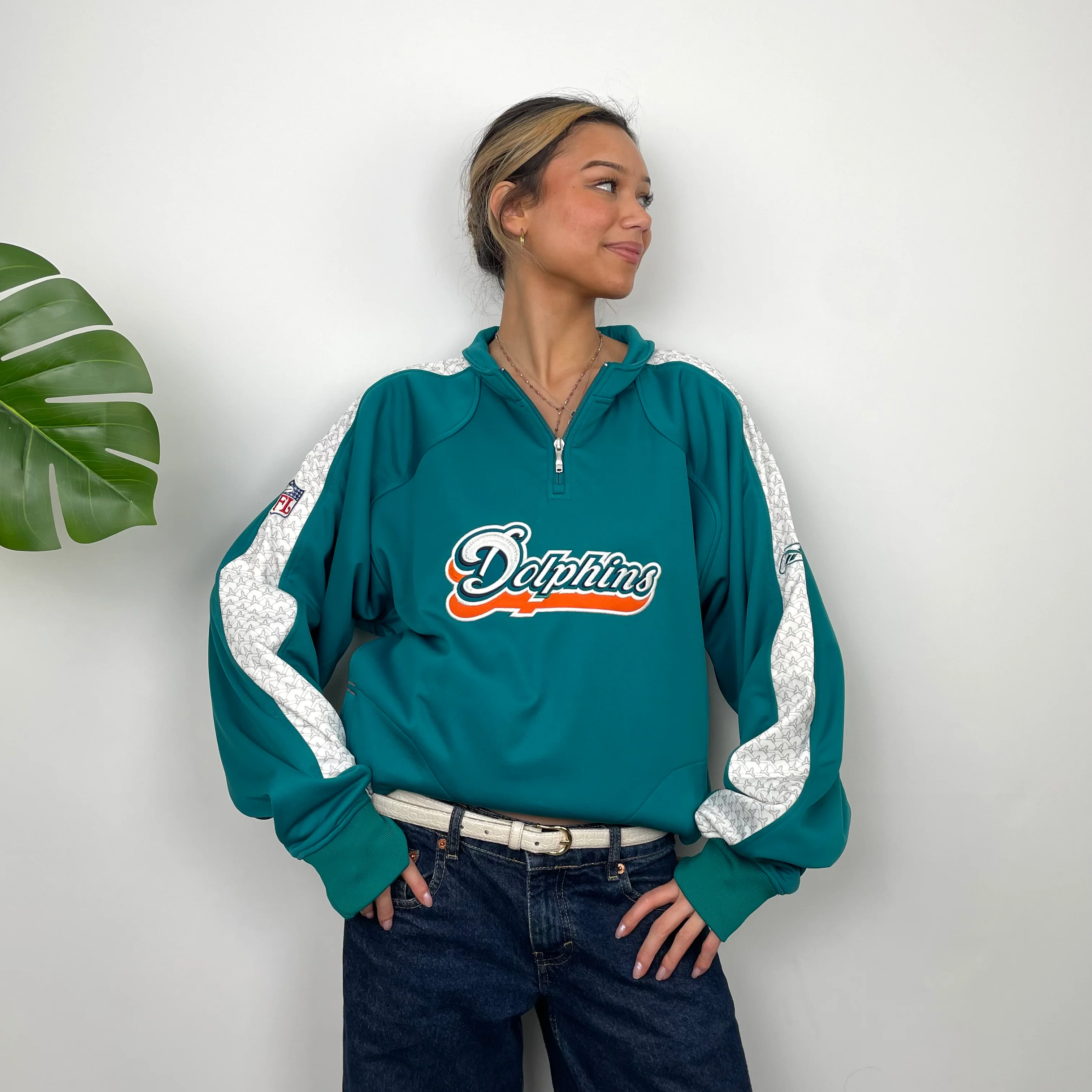 Miami Dolphins RARE NFL Quarter Zip Up Jacket (XL) - Image 5