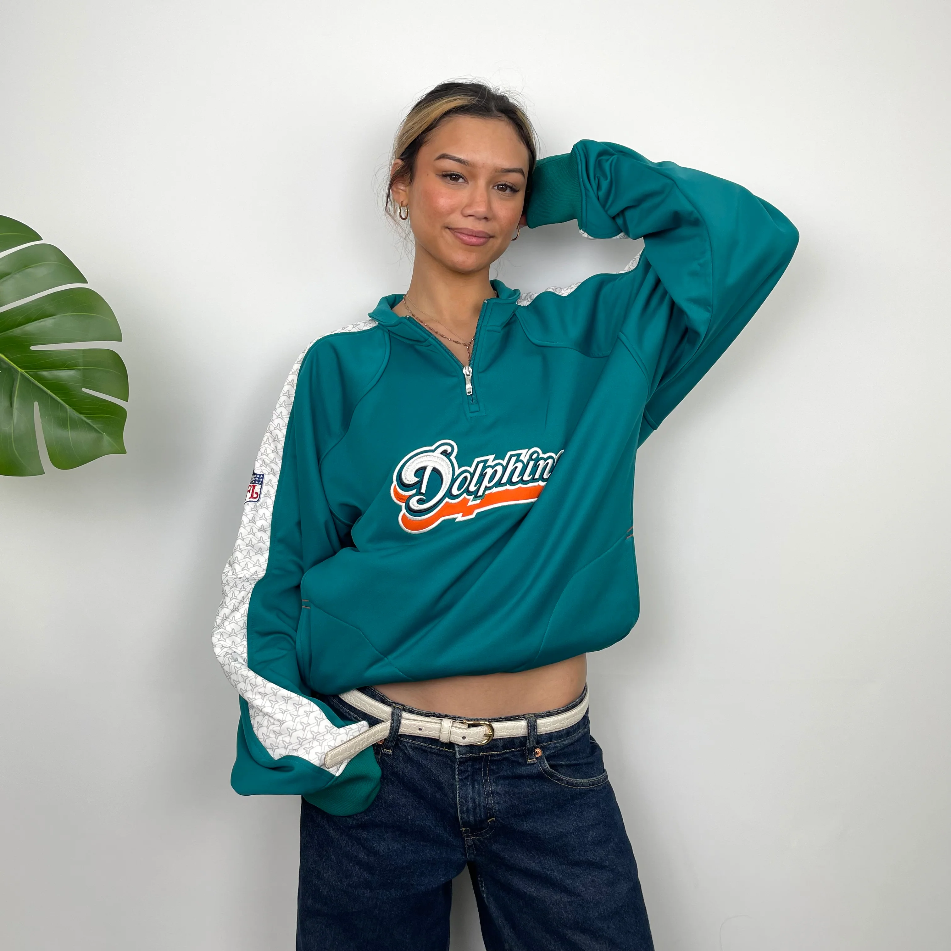 Miami Dolphins RARE NFL Quarter Zip Up Jacket (XL) - Image 6