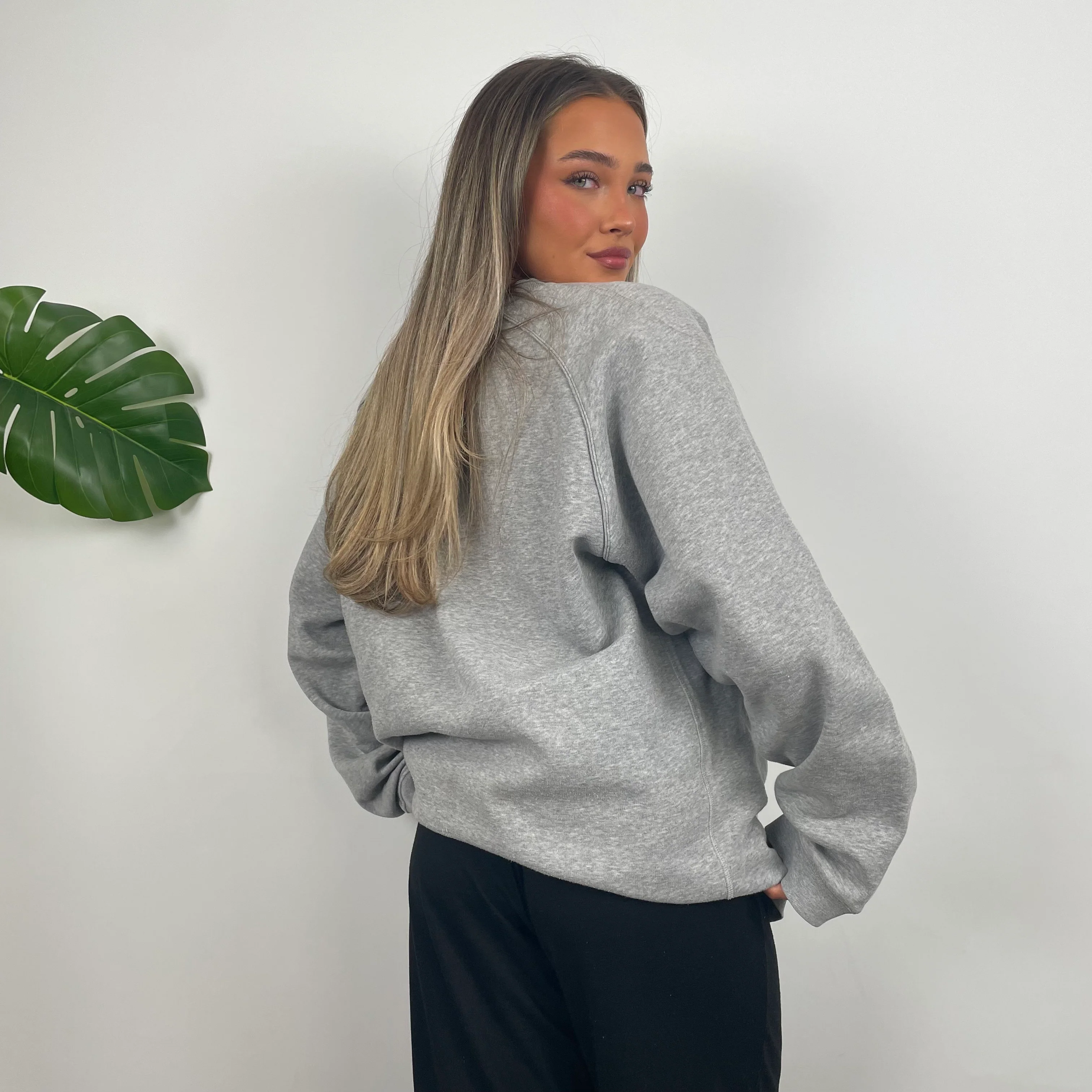 NBA RARE Grey Embroidered Spell Out Sweatshirt (XL) - Image 6