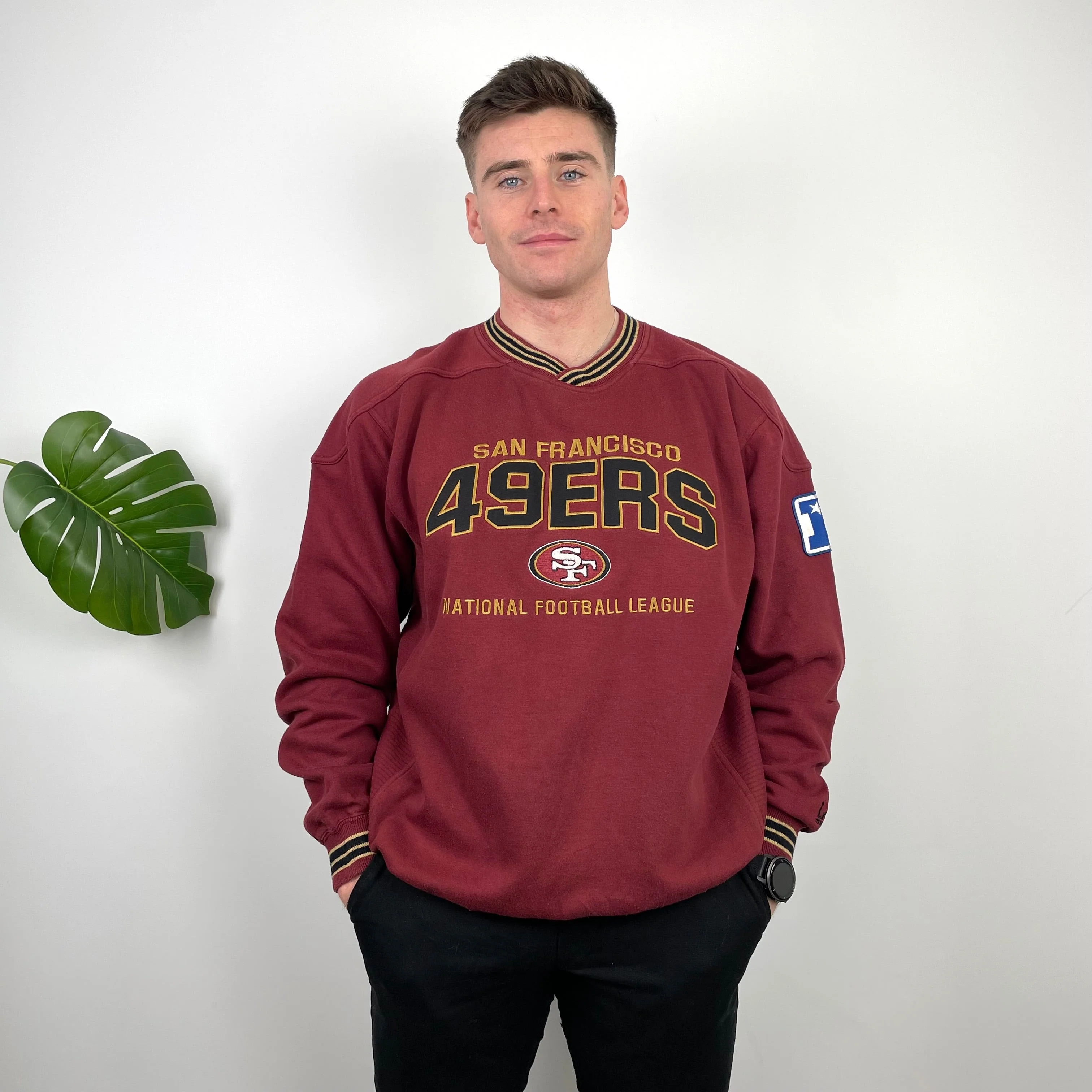 NFL San Francisco 49ers Embroidered Spell Out Sweatshirt (XL)