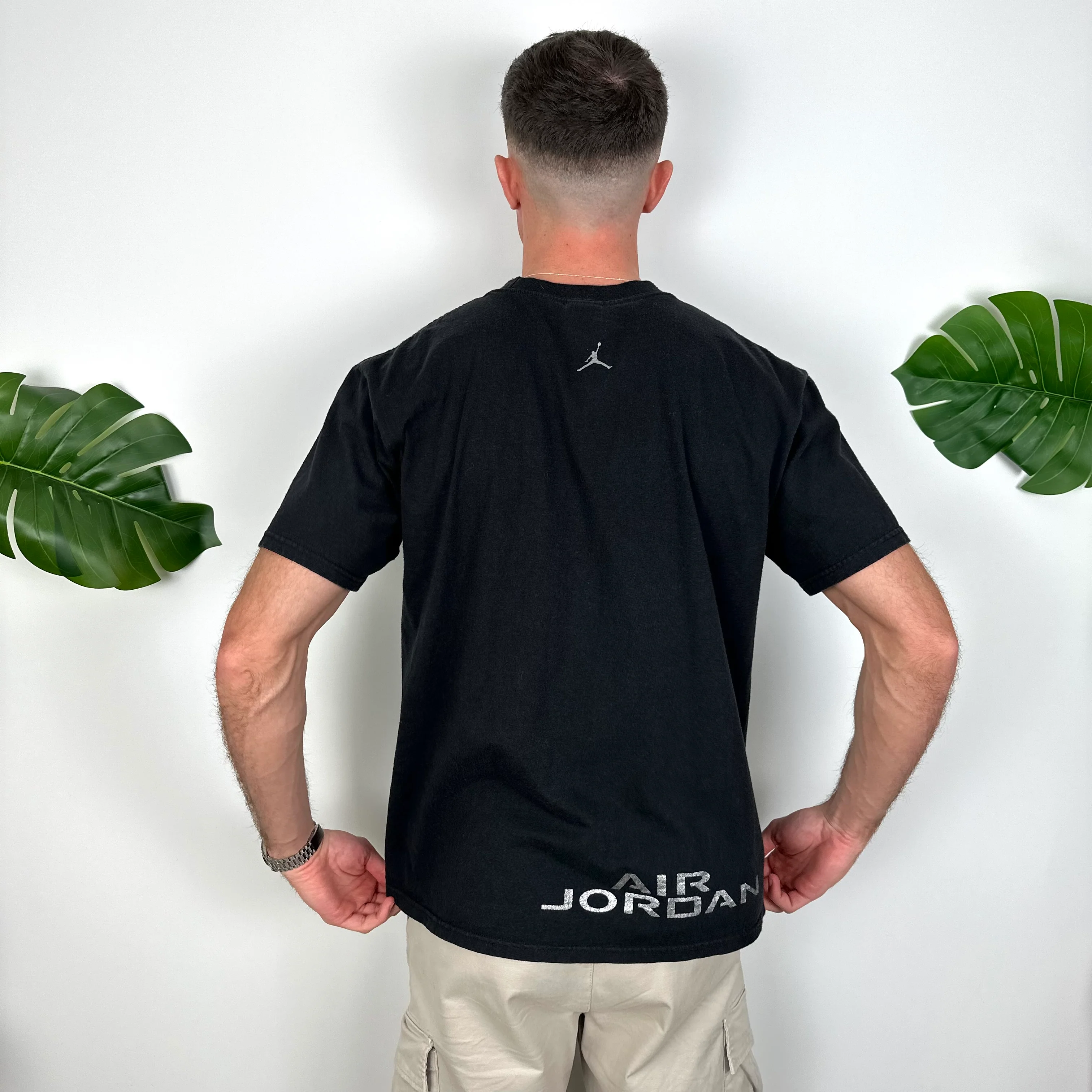 Nike Air Jordan Black Spell Out T Shirt (M) - Image 8