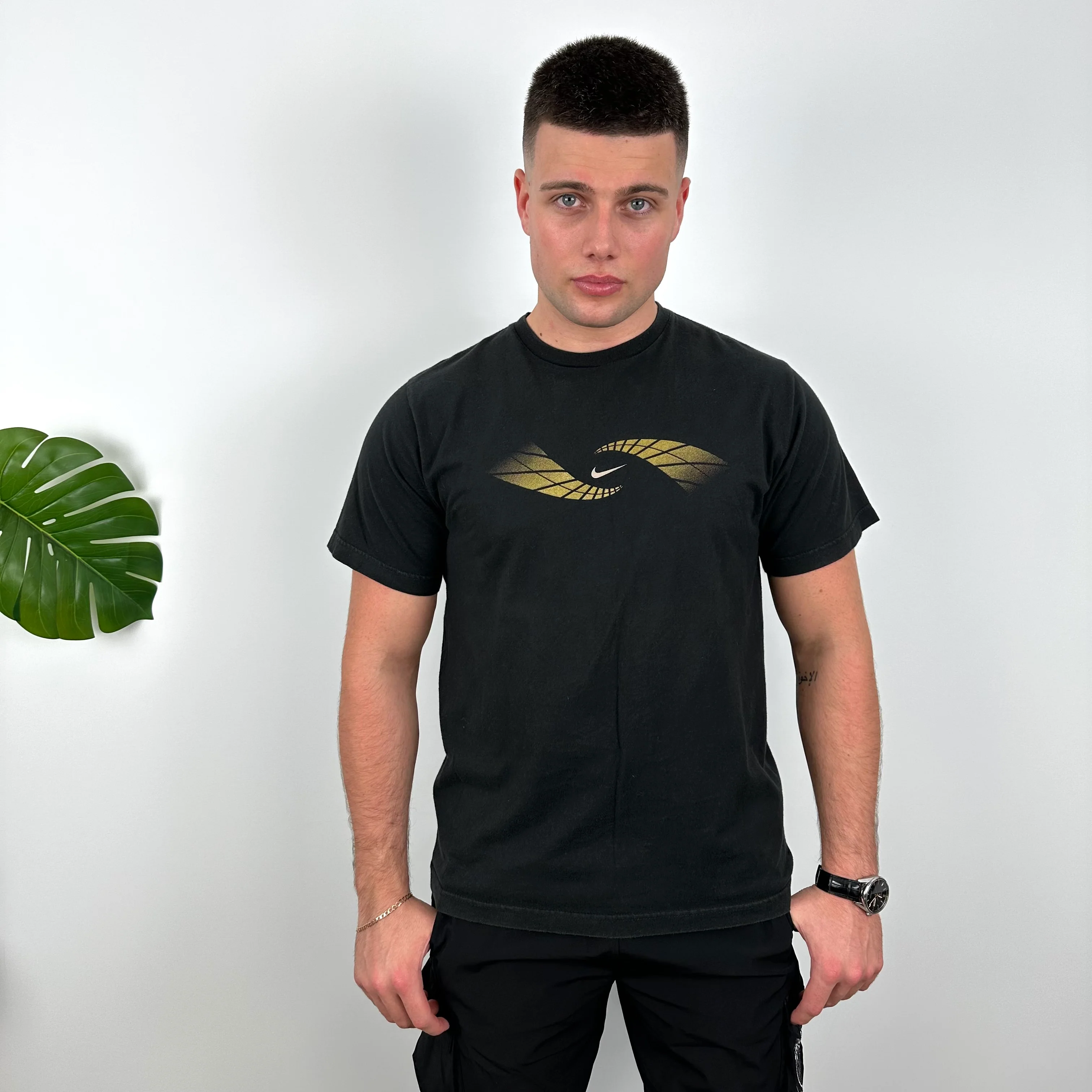 Nike Black Swoosh T Shirt (M) - Image 3