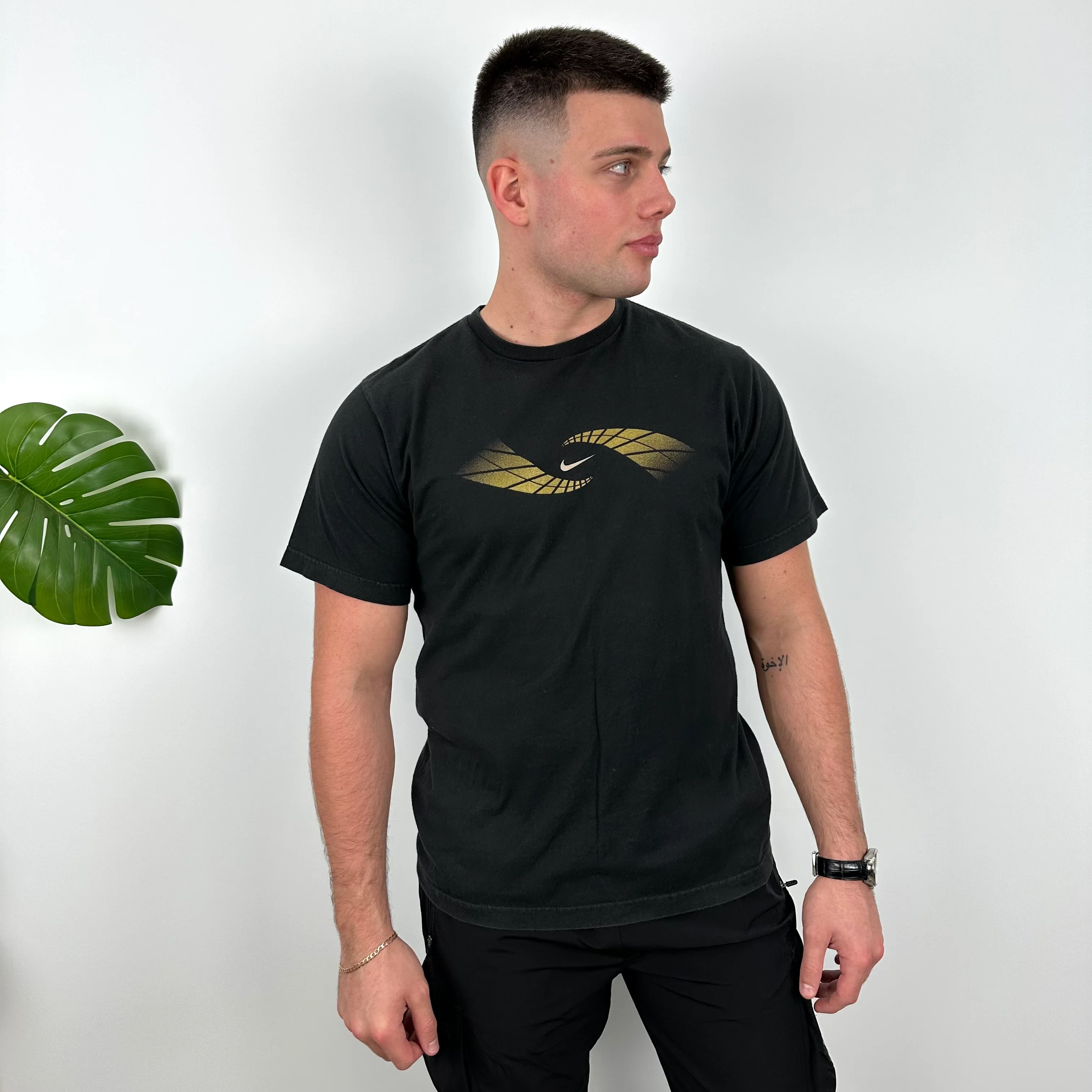 Nike Black Swoosh T Shirt (M) - Image 4