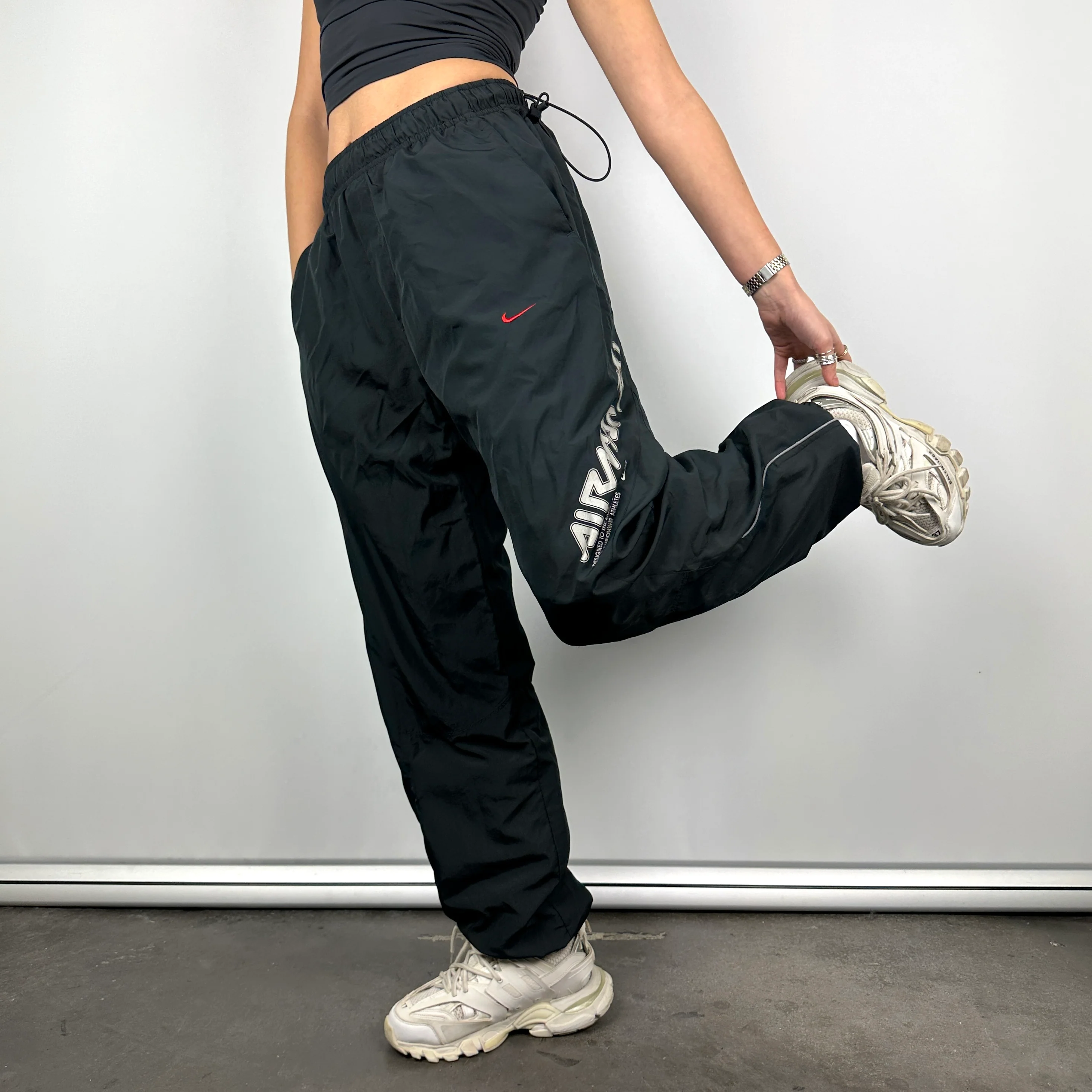 Nike Air Max Black Spell Out Track Pants (L) - Image 3