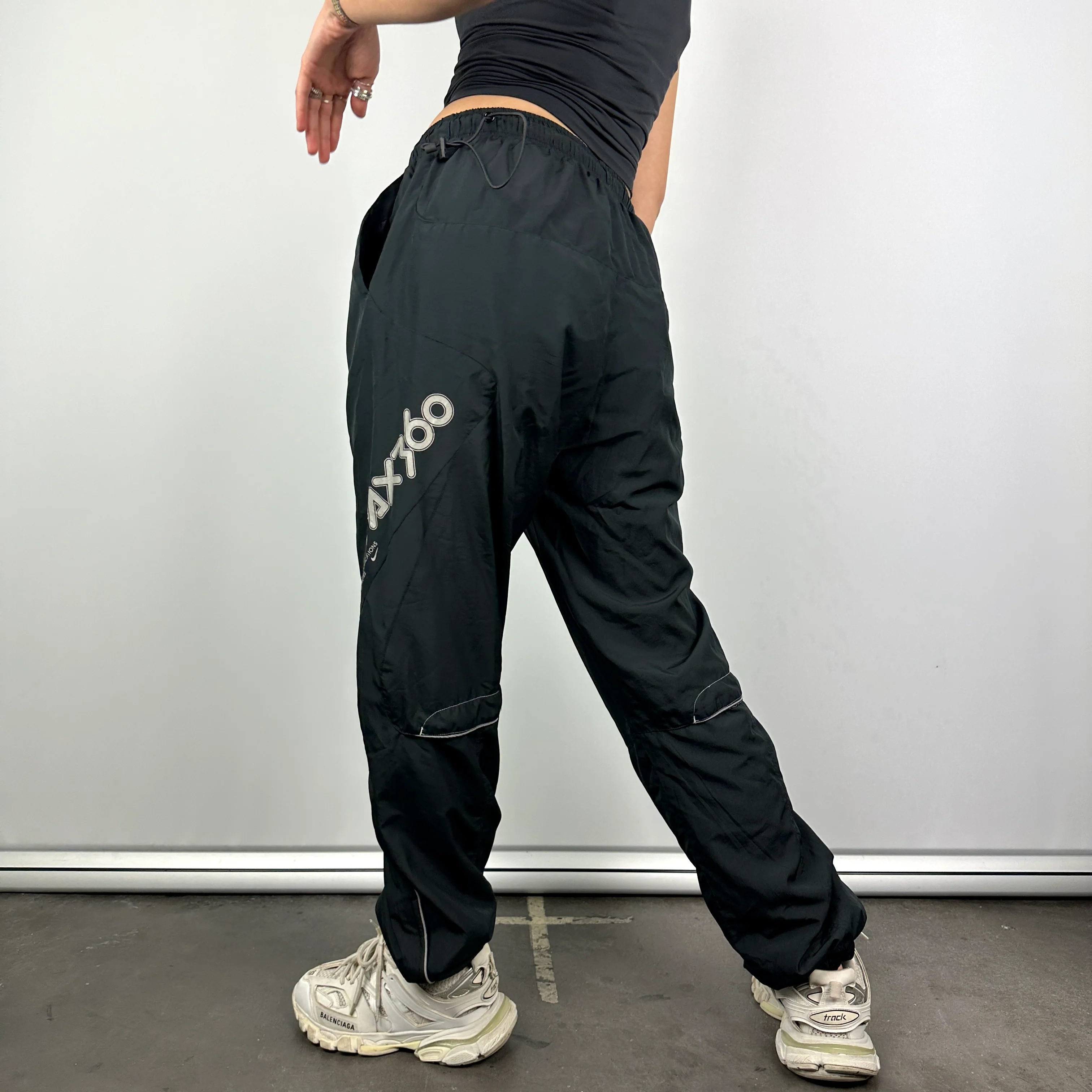 Nike Air Max Black Spell Out Track Pants (L) - Image 4