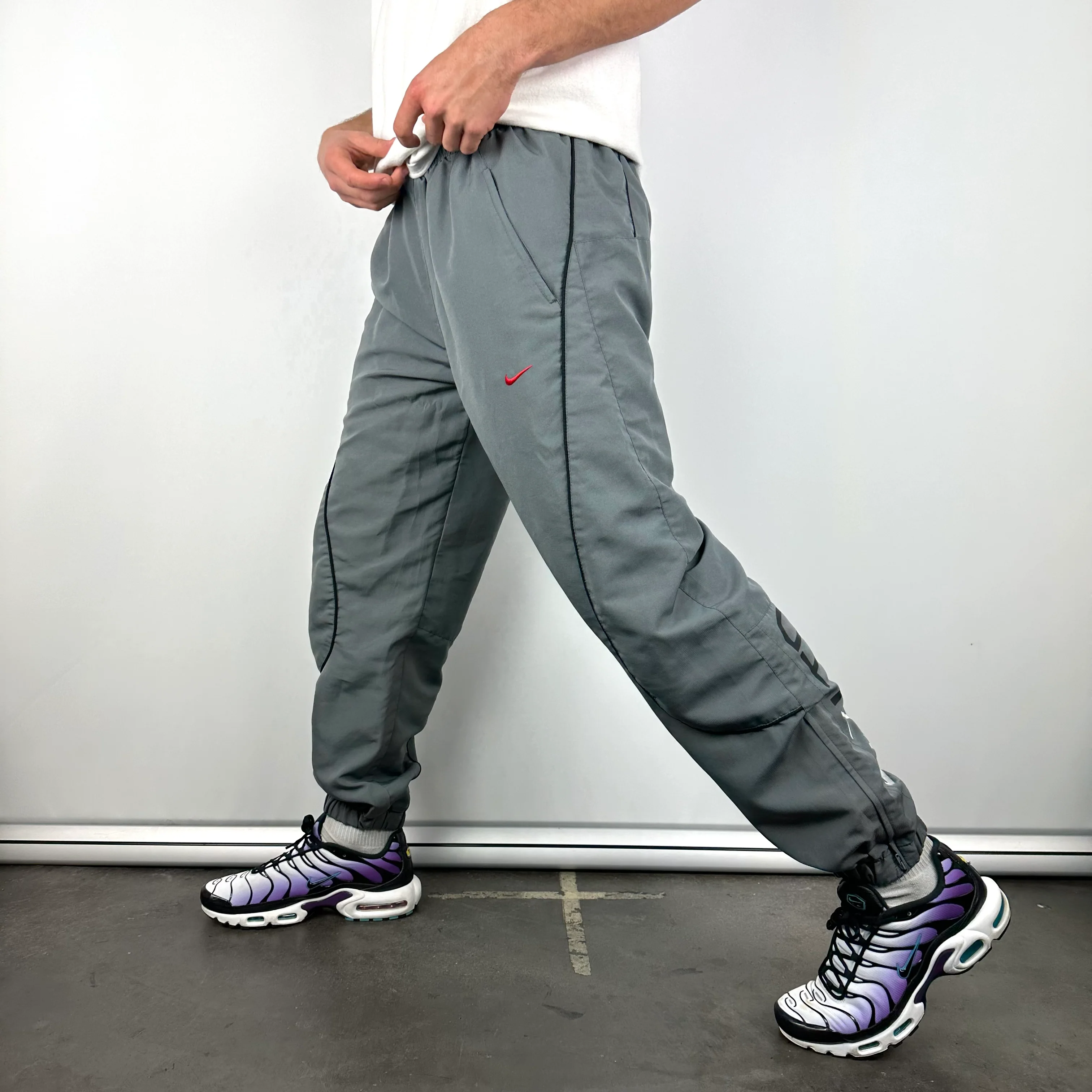Nike Air Max Grey Spell Out Track Pants (L)