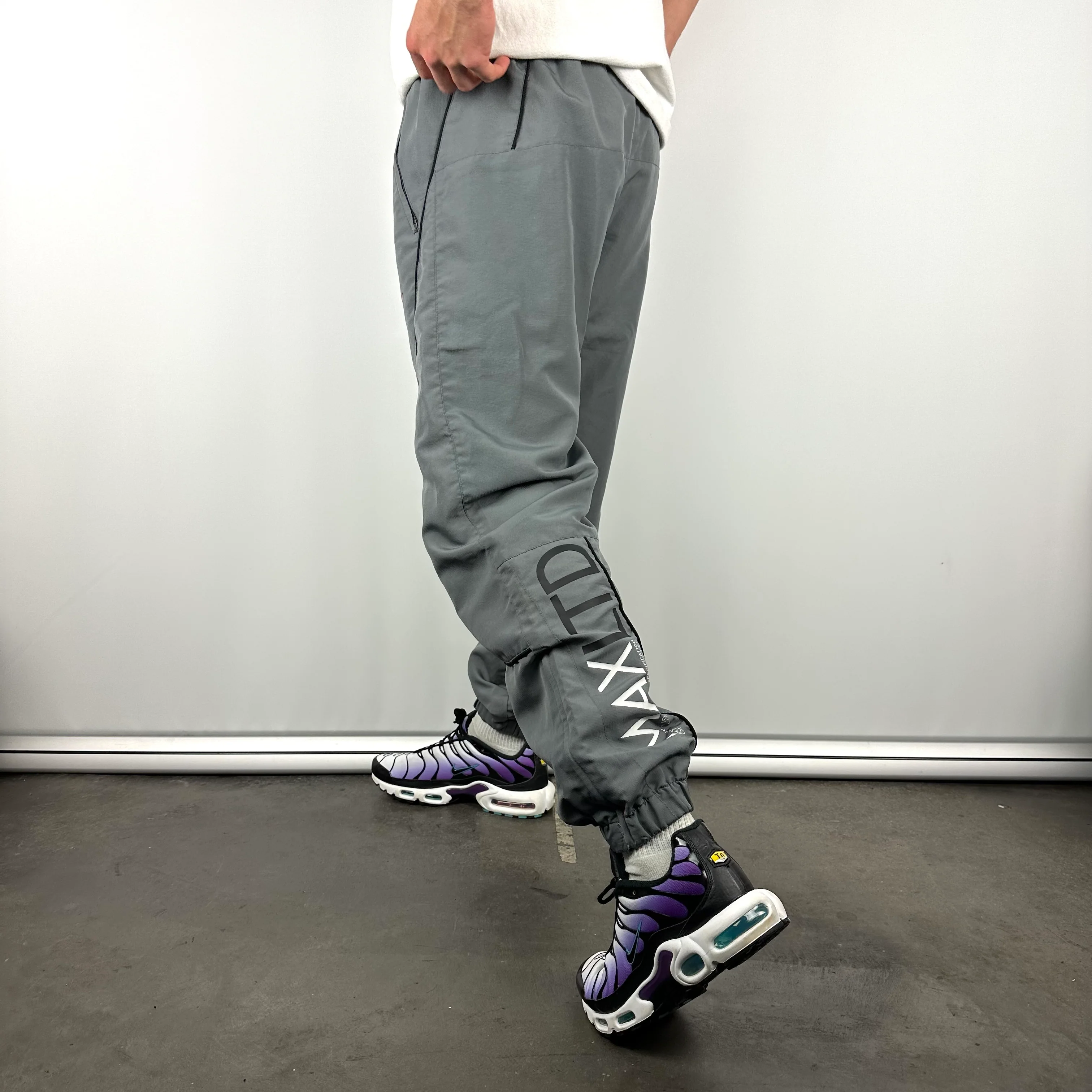 Nike Air Max Grey Spell Out Track Pants (L) - Image 2