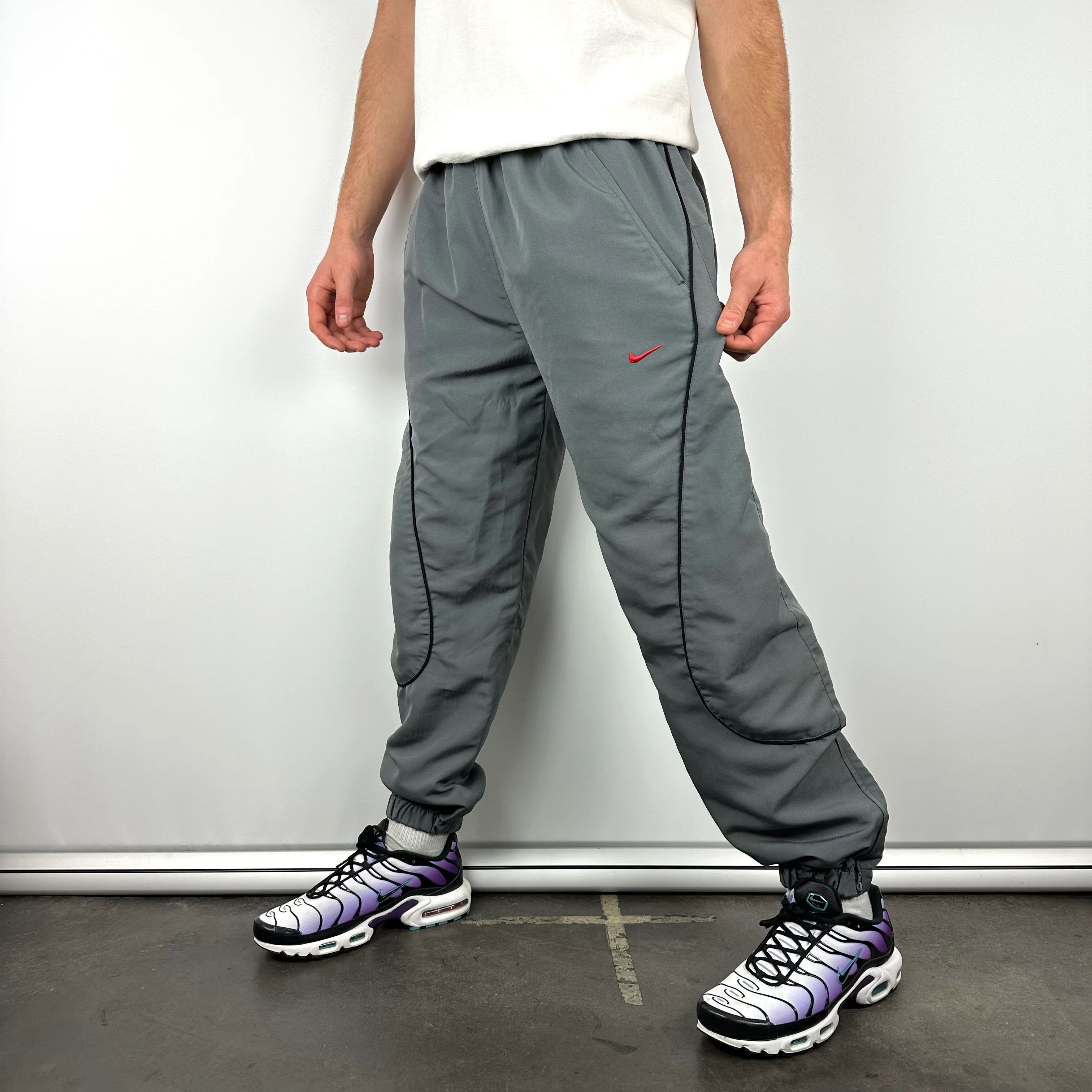 Nike Air Max Grey Spell Out Track Pants (L) - Image 3