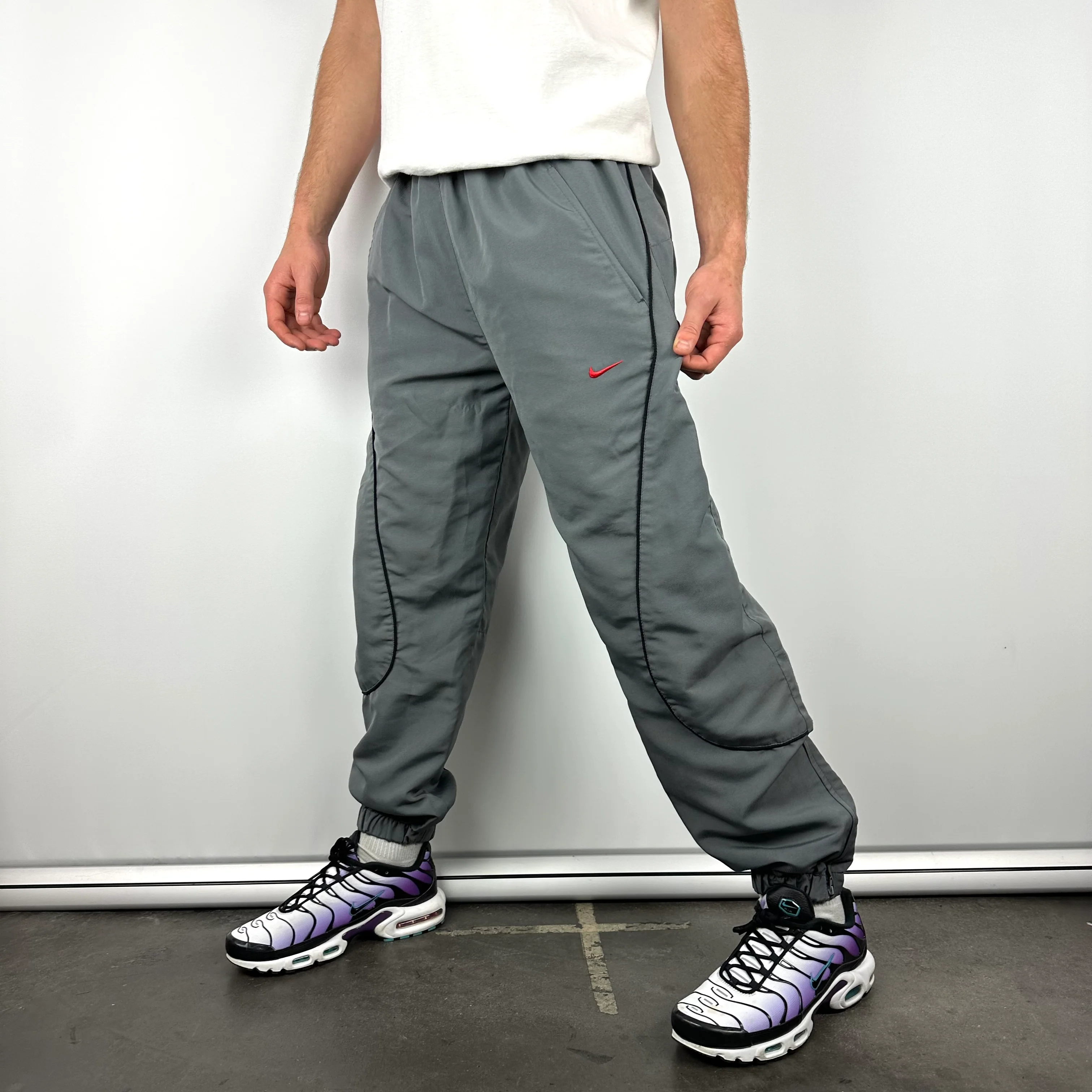 Nike Air Max Grey Spell Out Track Pants (L) - Image 4