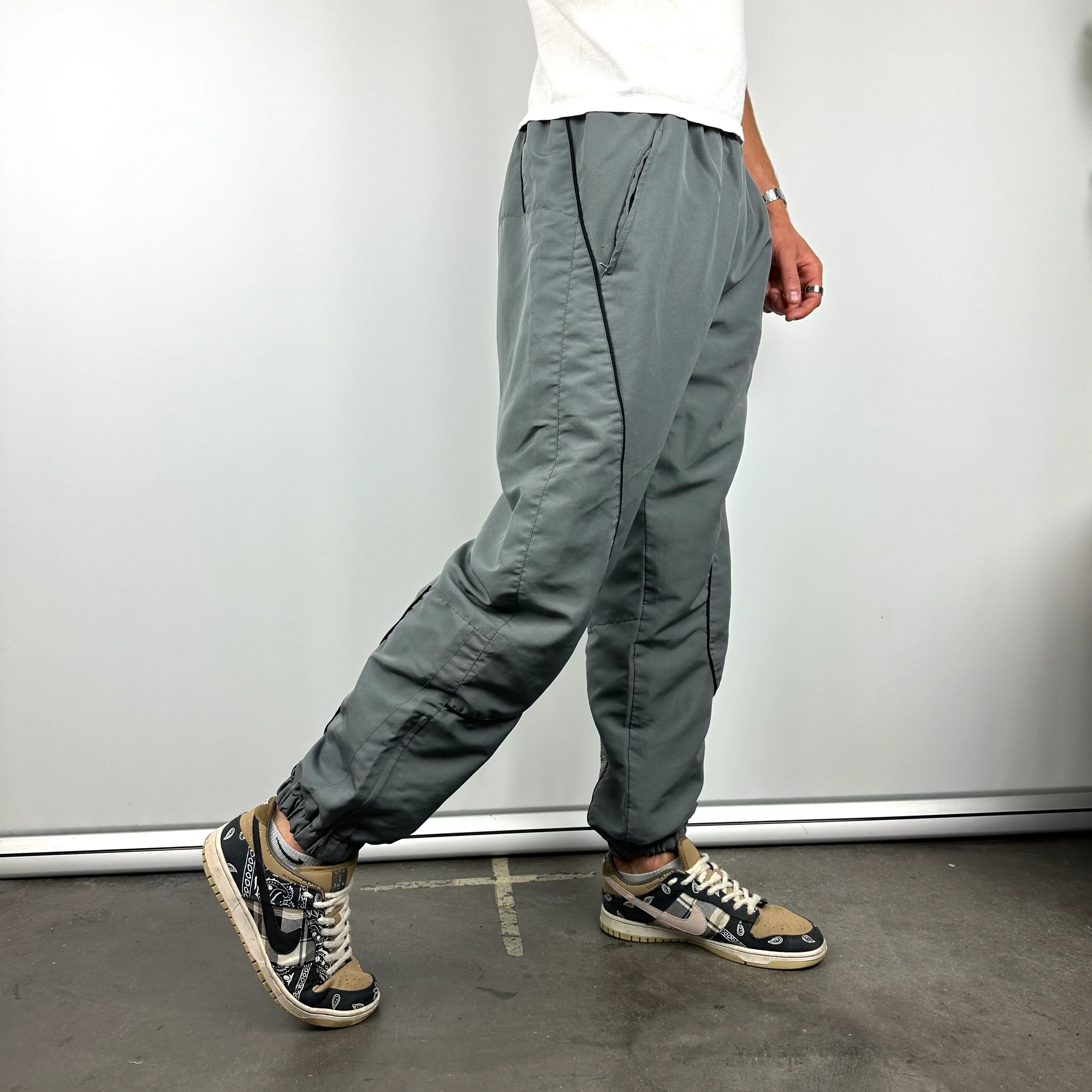 Nike Air Max Grey Spell Out Track Pants (L) - Image 4