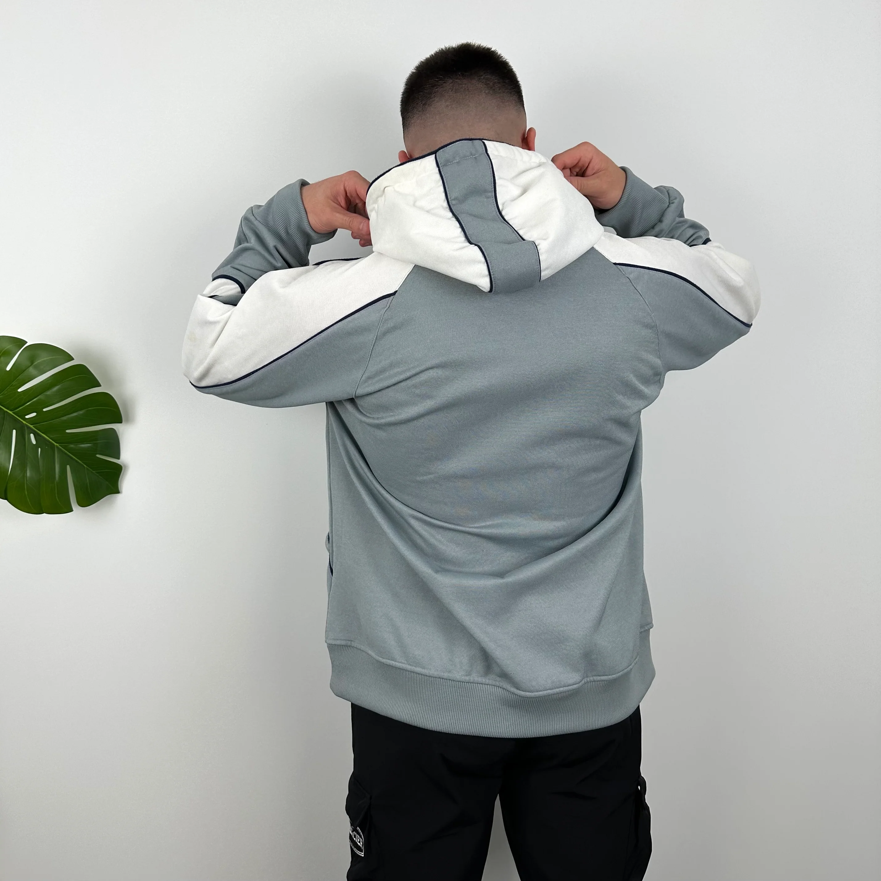 Nike Air Max RARE Grey Embroidered Spell Out Hoodie (L) - Image 7