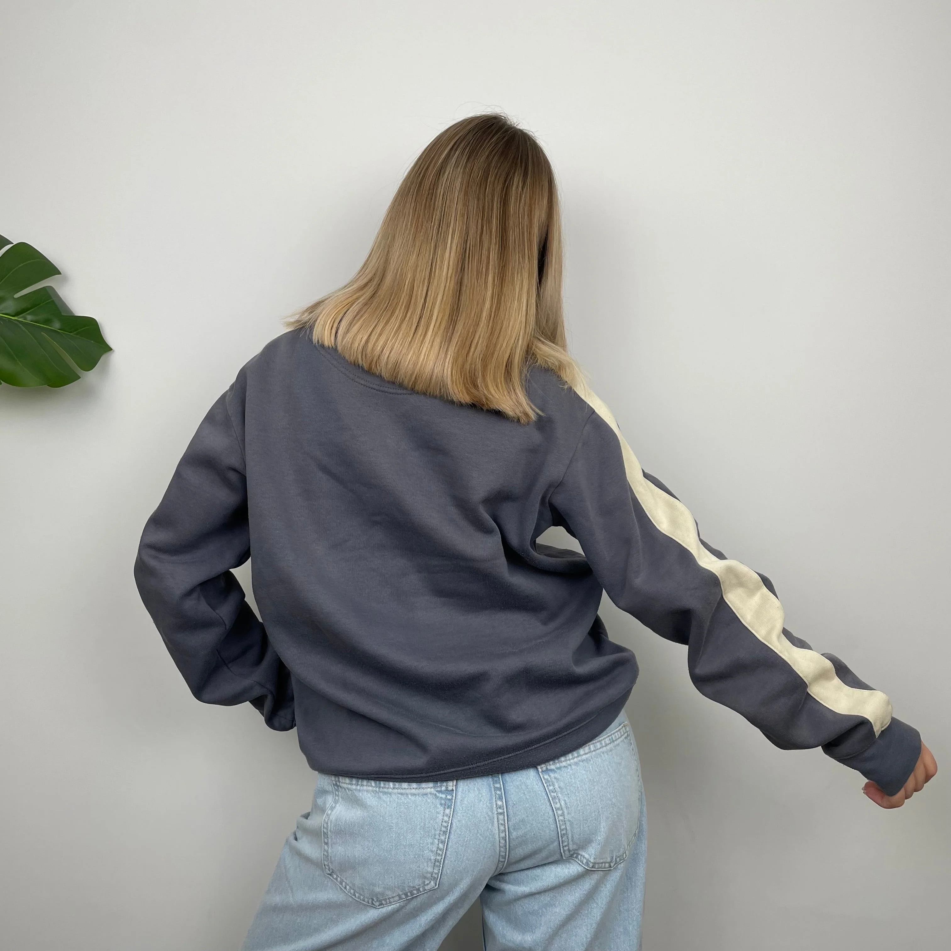 Nike Air RARE Grey Embroidered Spell Out Sweatshirt (L) - Image 7