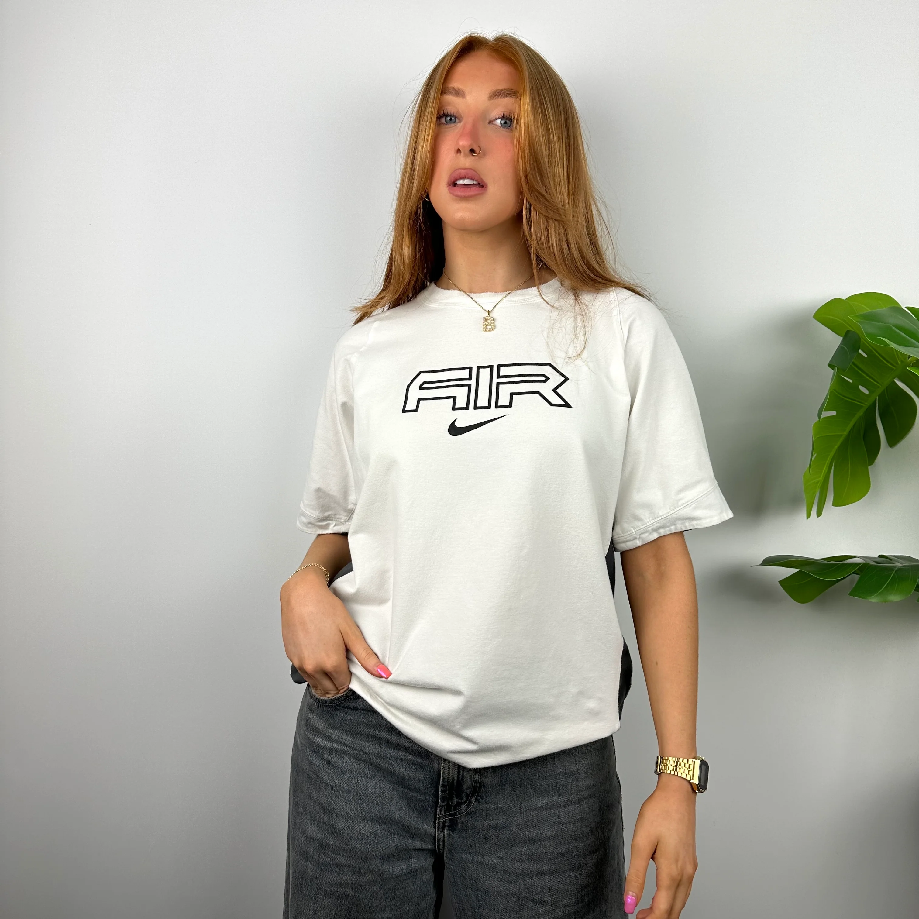 Nike Air White Spell Out T Shirt (M) - Image 2