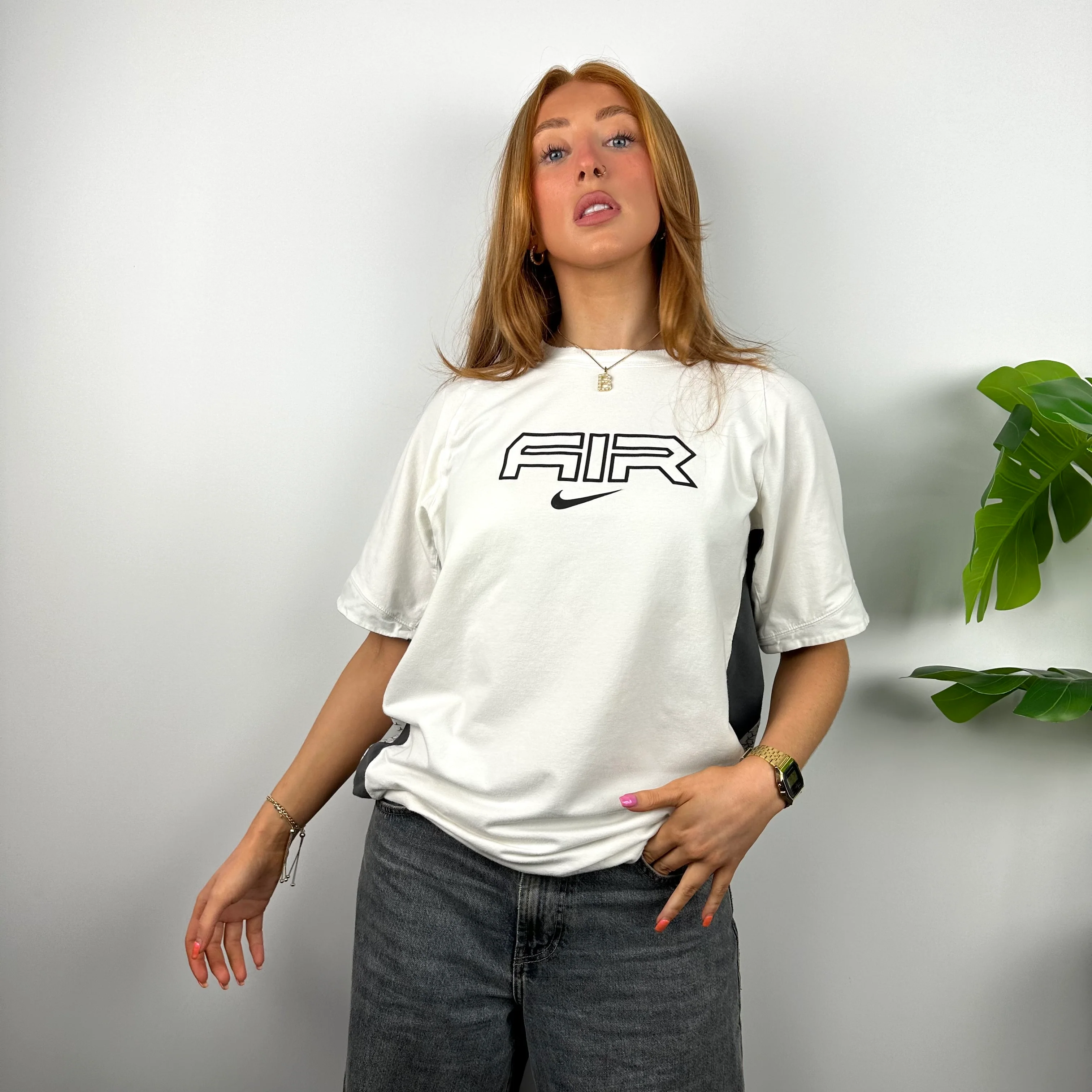 Nike Air White Spell Out T Shirt (M) - Image 5