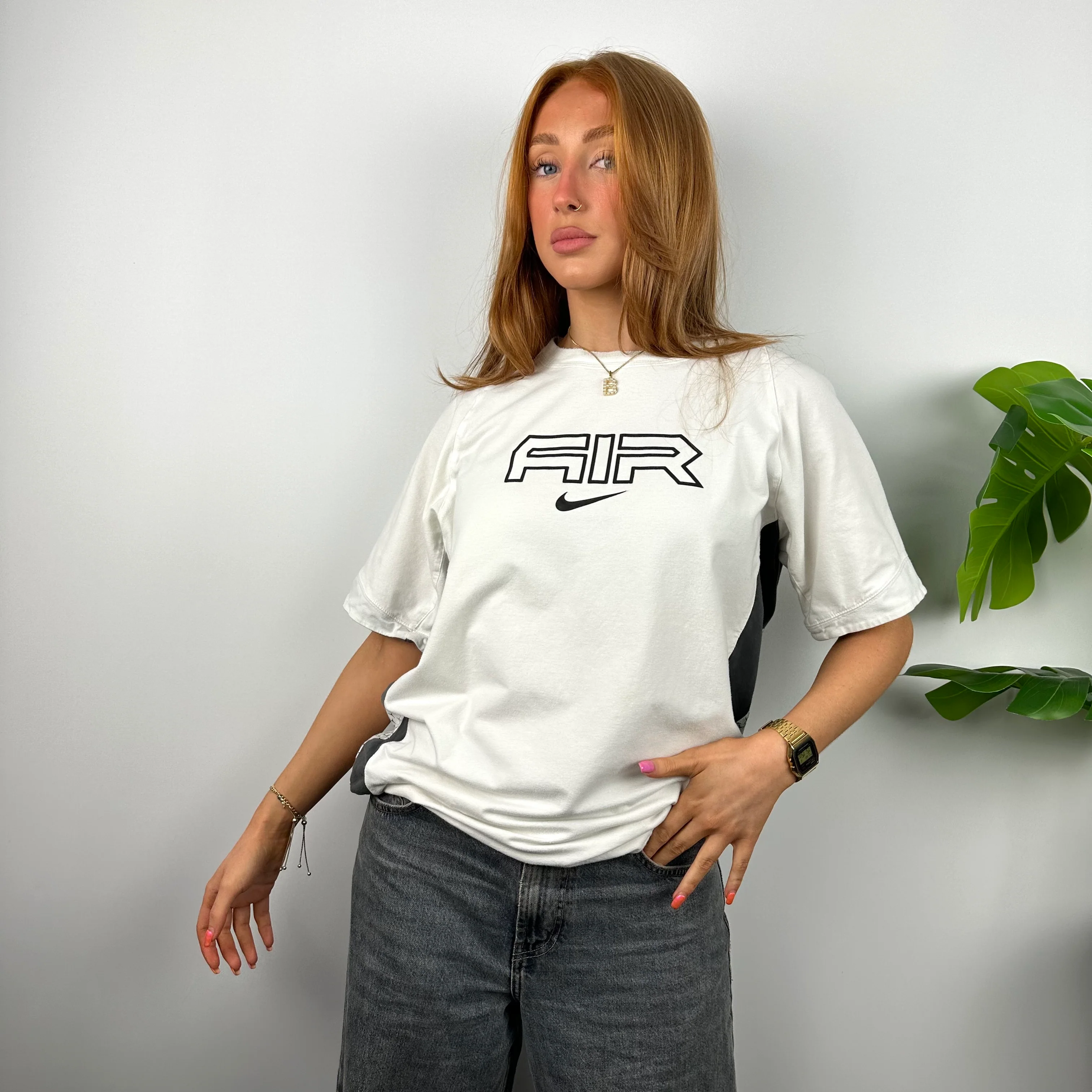 Nike Air White Spell Out T Shirt (M) - Image 6
