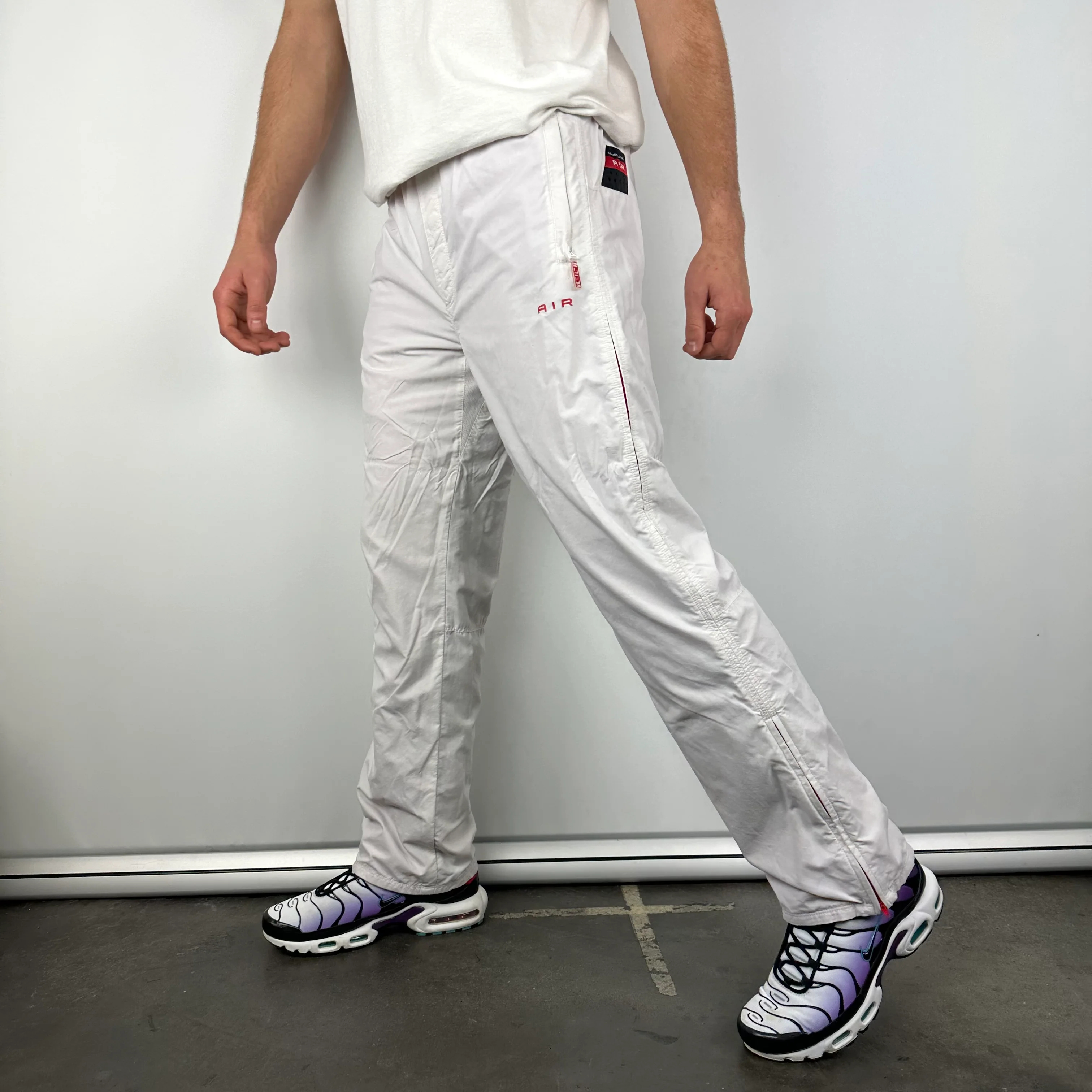 Nike Air White Spell Out Track Pants (M) - Image 5