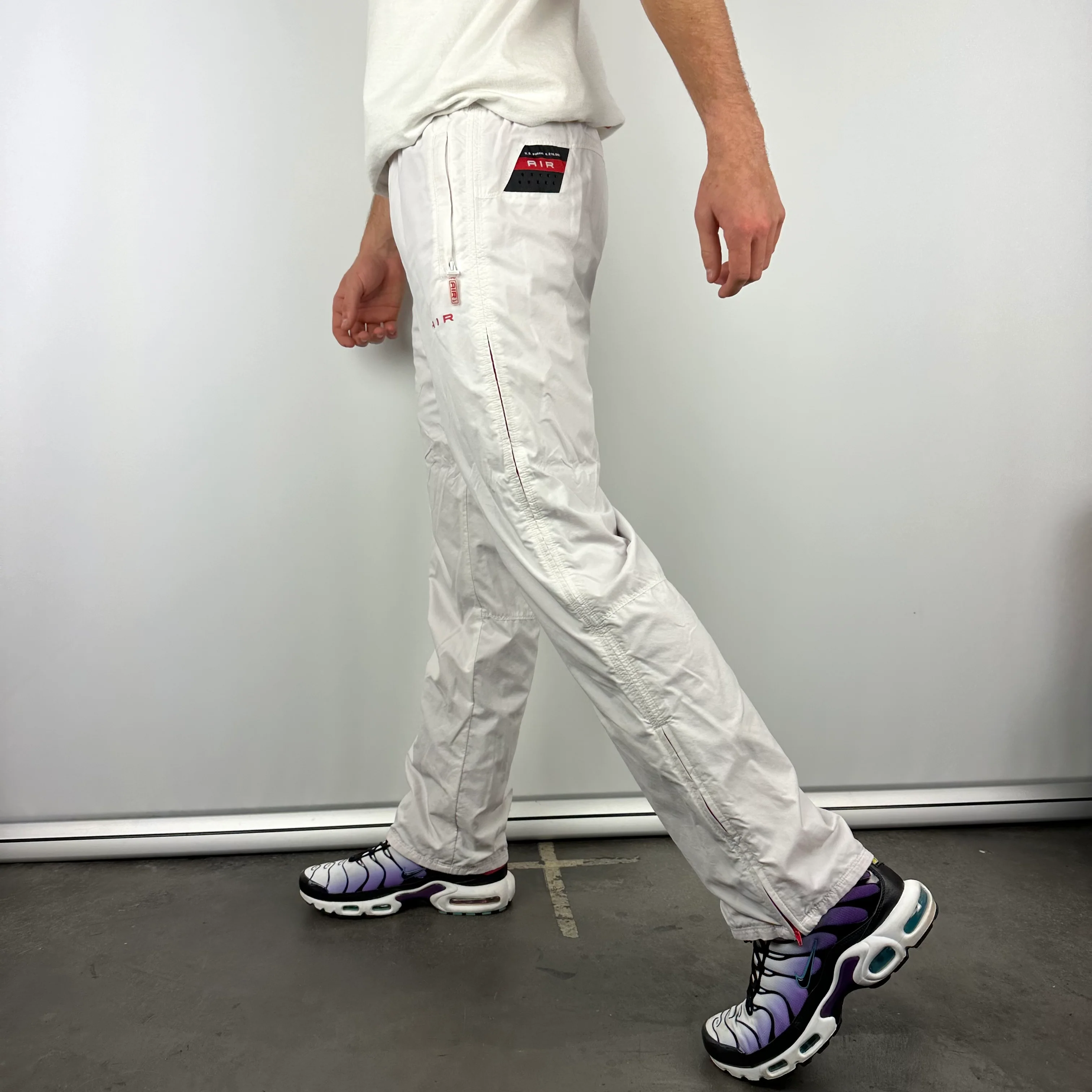 Nike Air White Spell Out Track Pants (M) - Image 6
