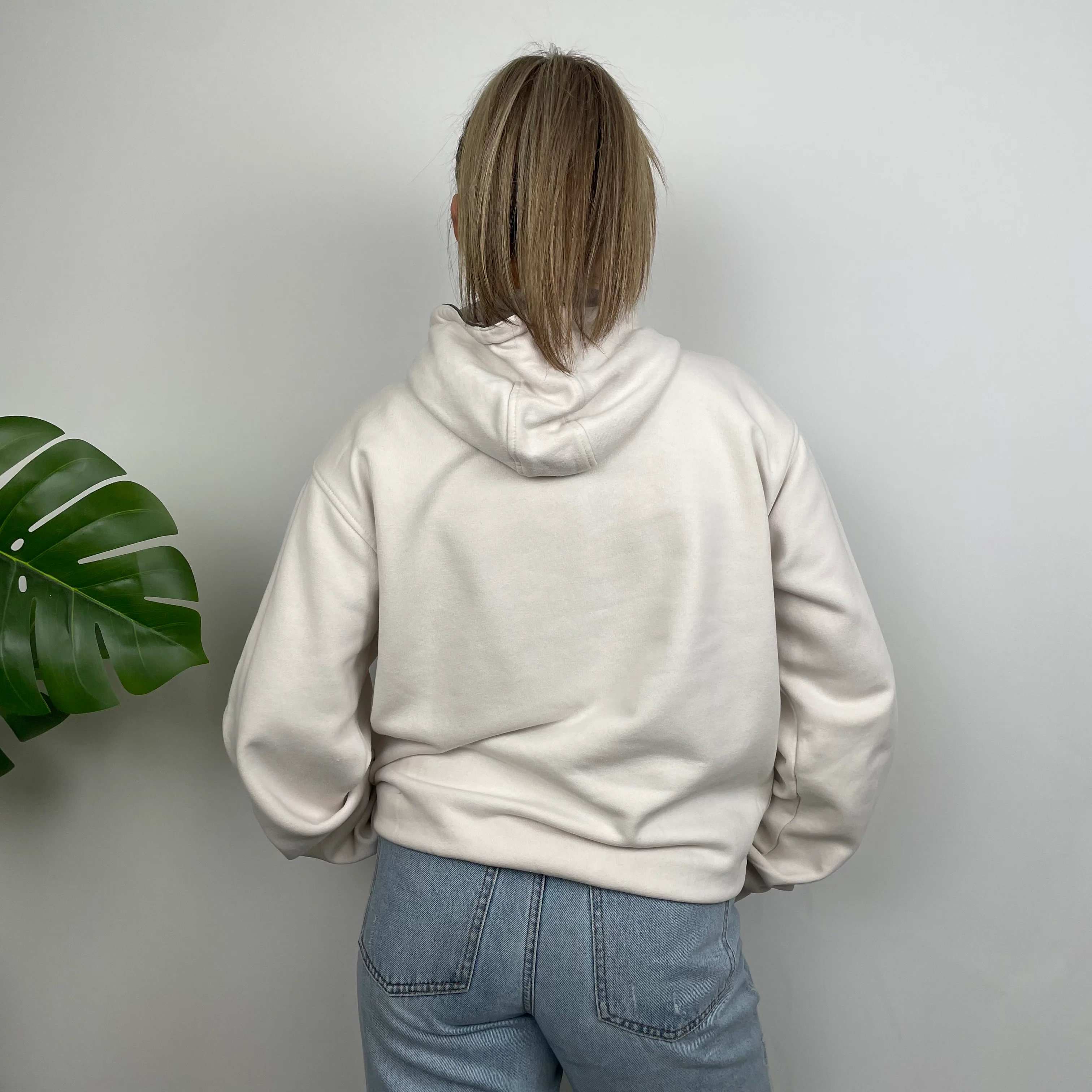 Nike Athletic White Embroidered Spell Out Hoodie (M) - Image 11