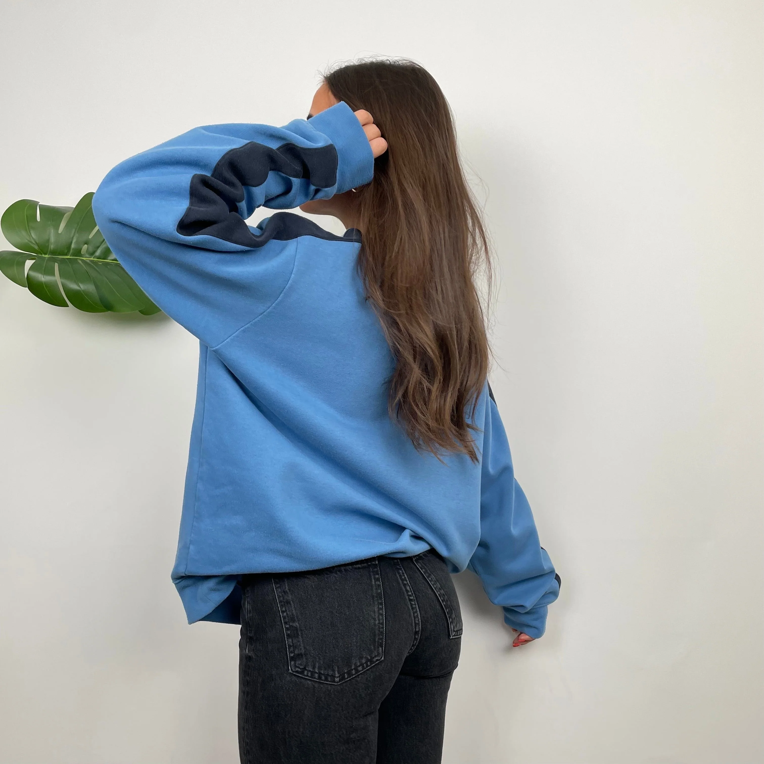 Nike Baby Blue Embroidered Spell Out Sweatshirt (L) - Image 3