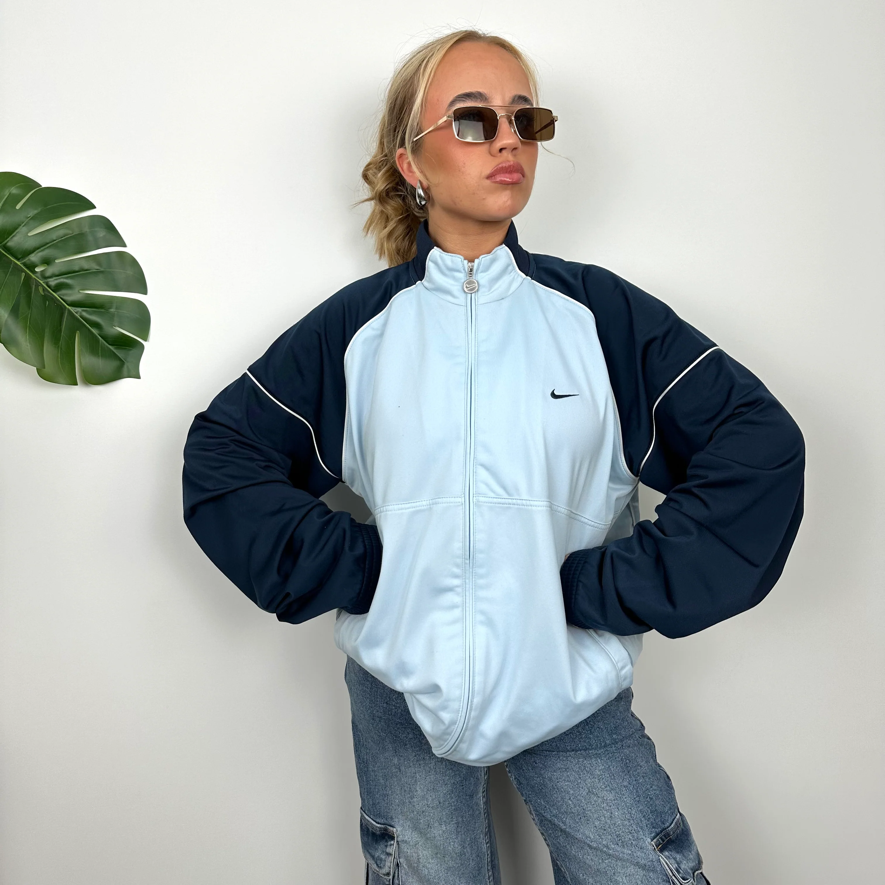 Nike Baby Blue Embroidered Swoosh Track Jacket (XL) - Image 6
