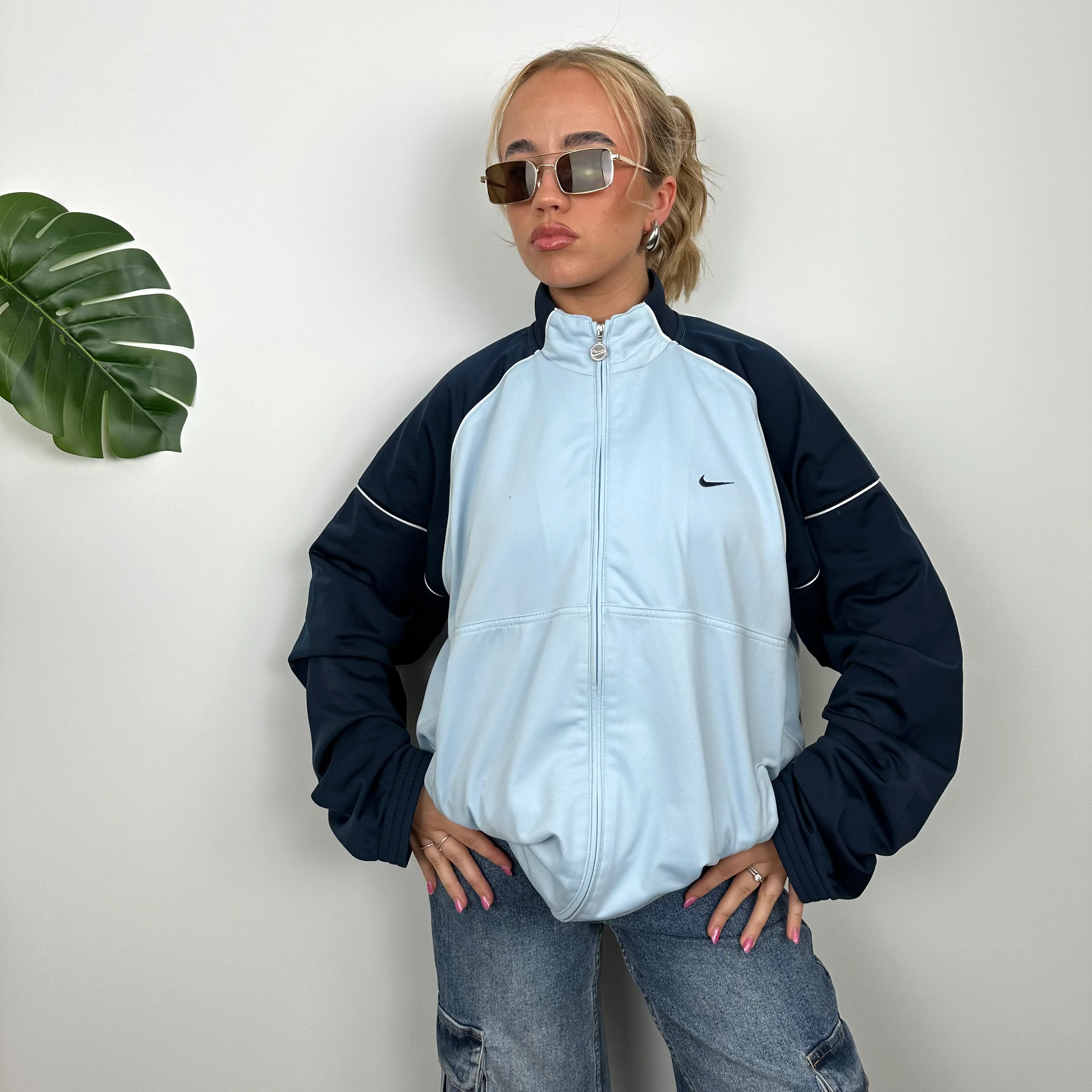 Nike Baby Blue Embroidered Swoosh Track Jacket (XL) - Image 7