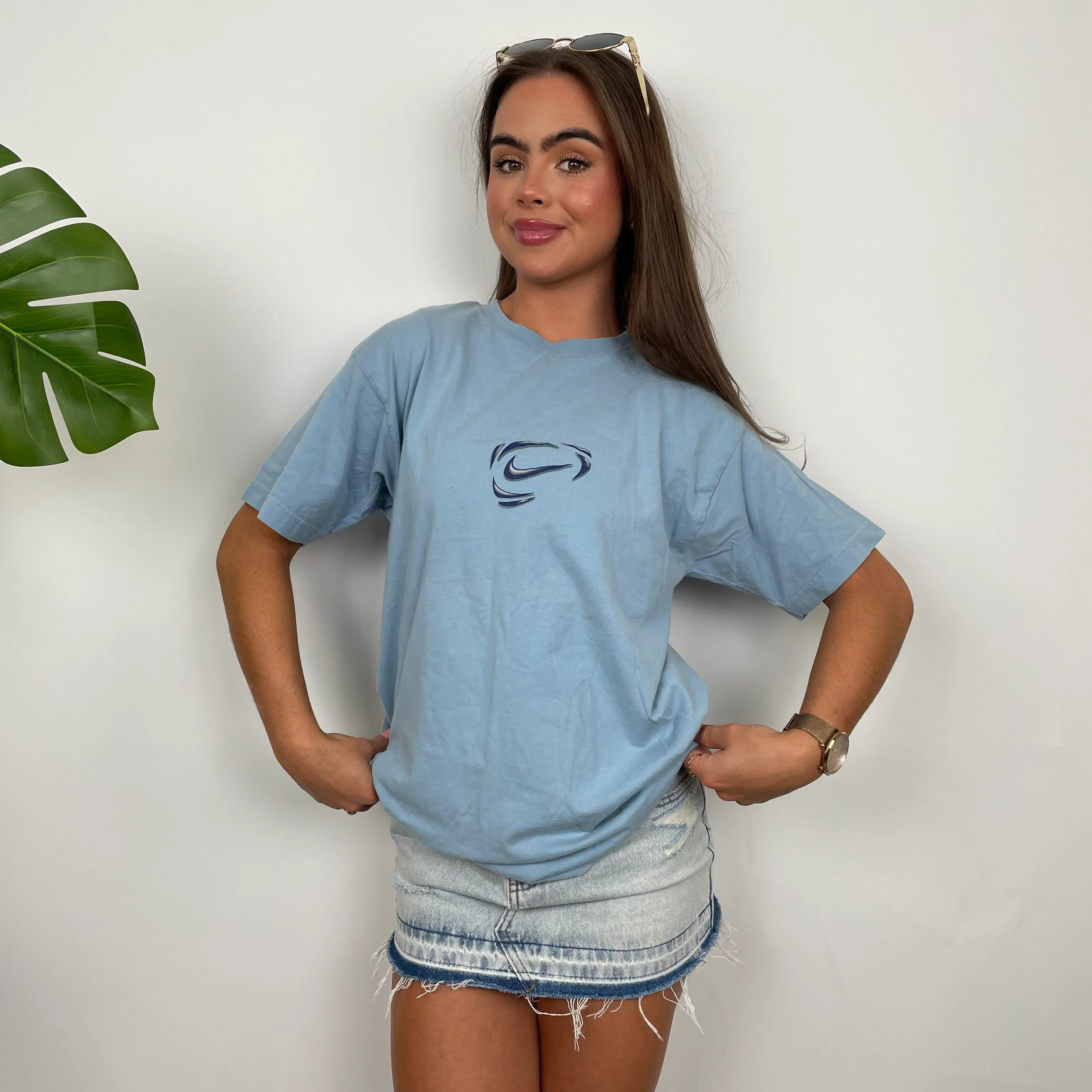 Nike Baby Blue Swoosh T Shirt (M) - Image 4