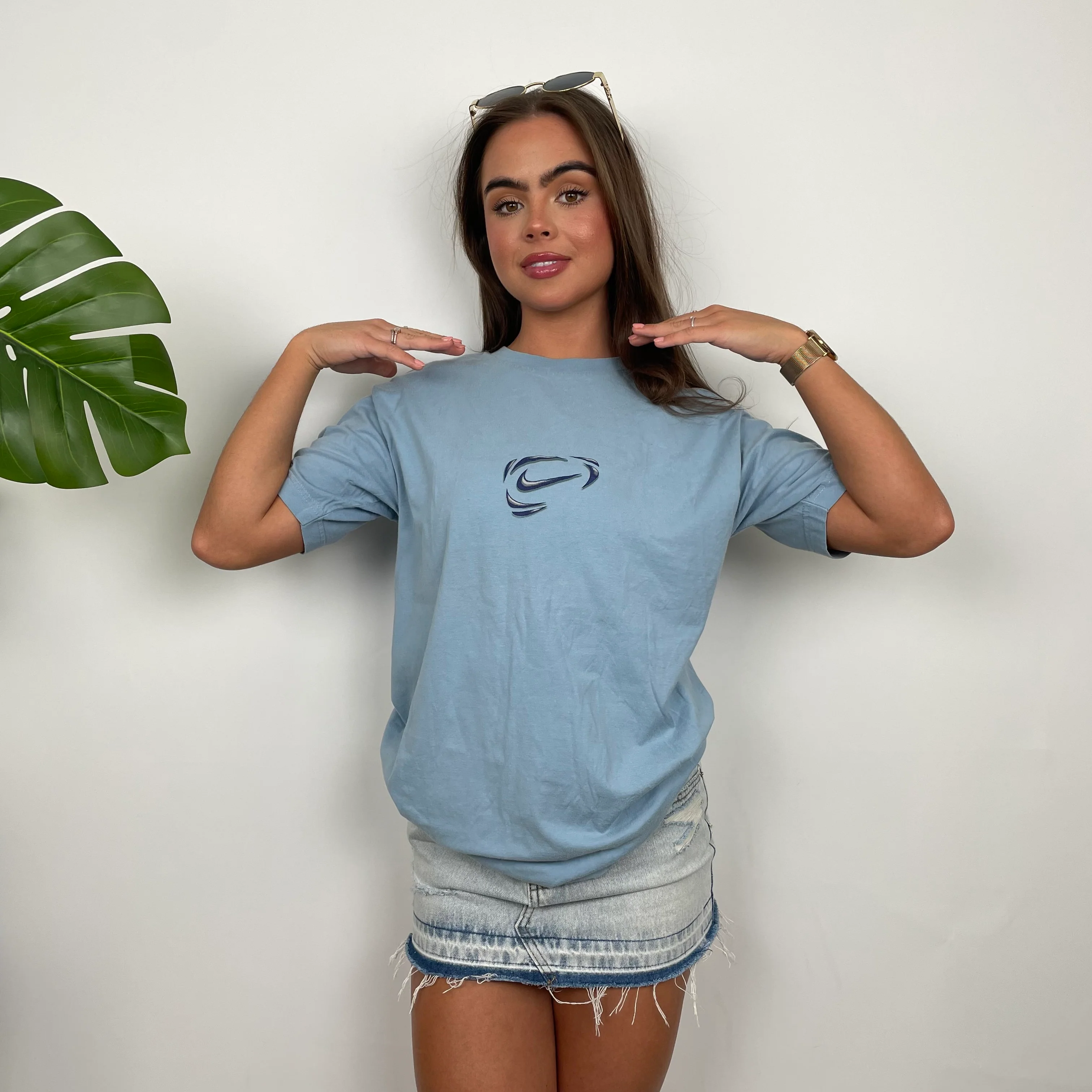 Nike Baby Blue Swoosh T Shirt (M) - Image 6
