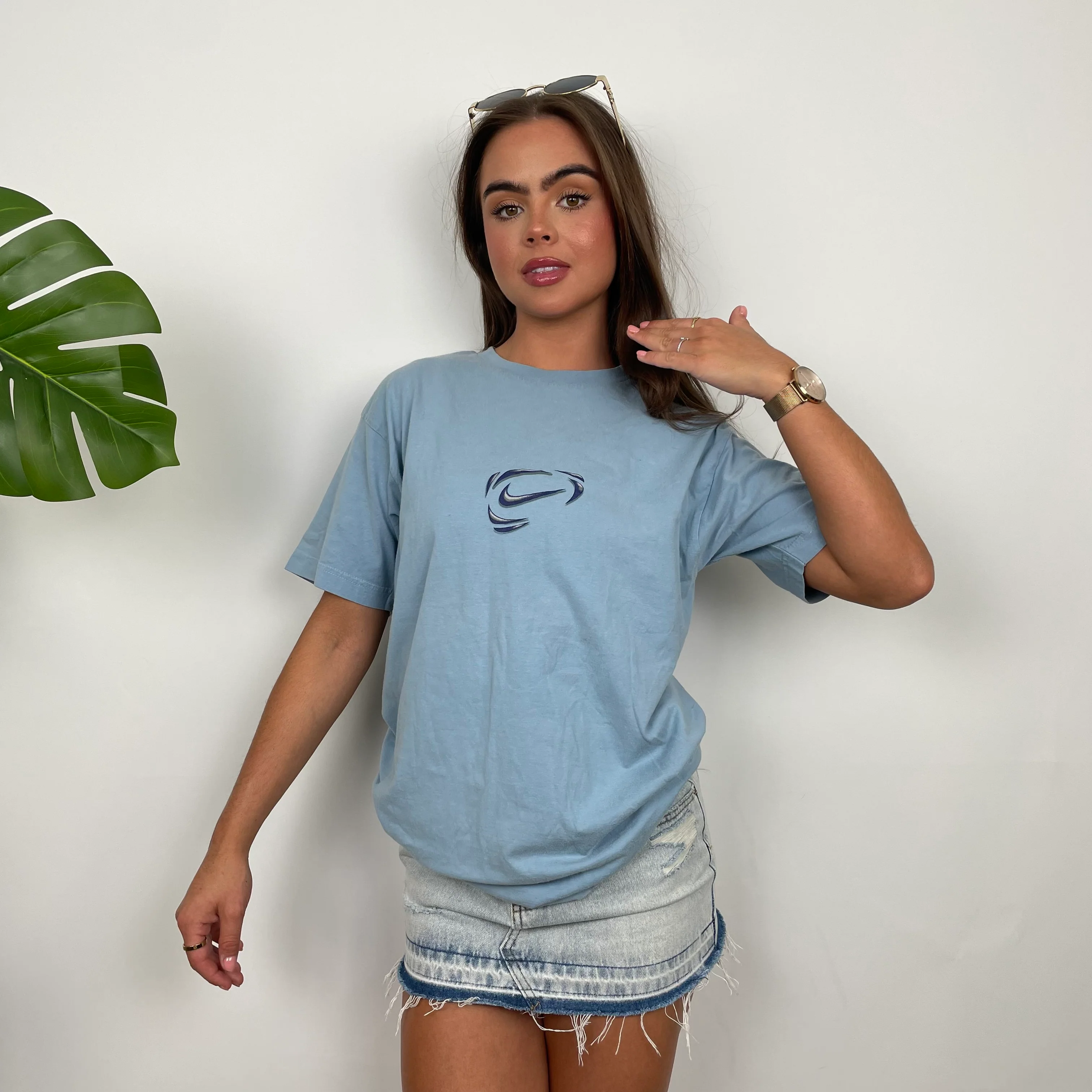 Nike Baby Blue Swoosh T Shirt (M) - Image 8