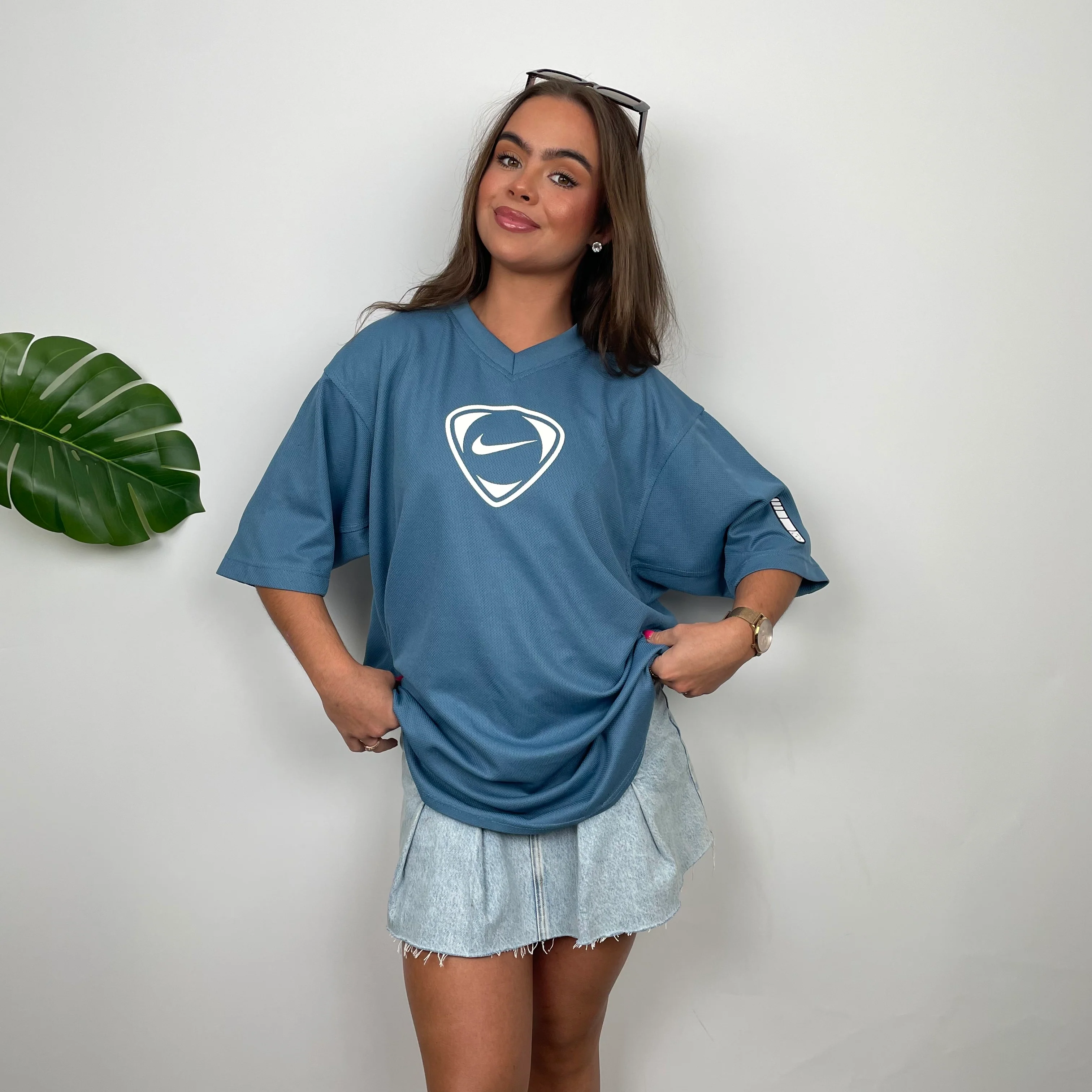 Nike Baby Blue Swoosh T Shirt (XL) - Image 3