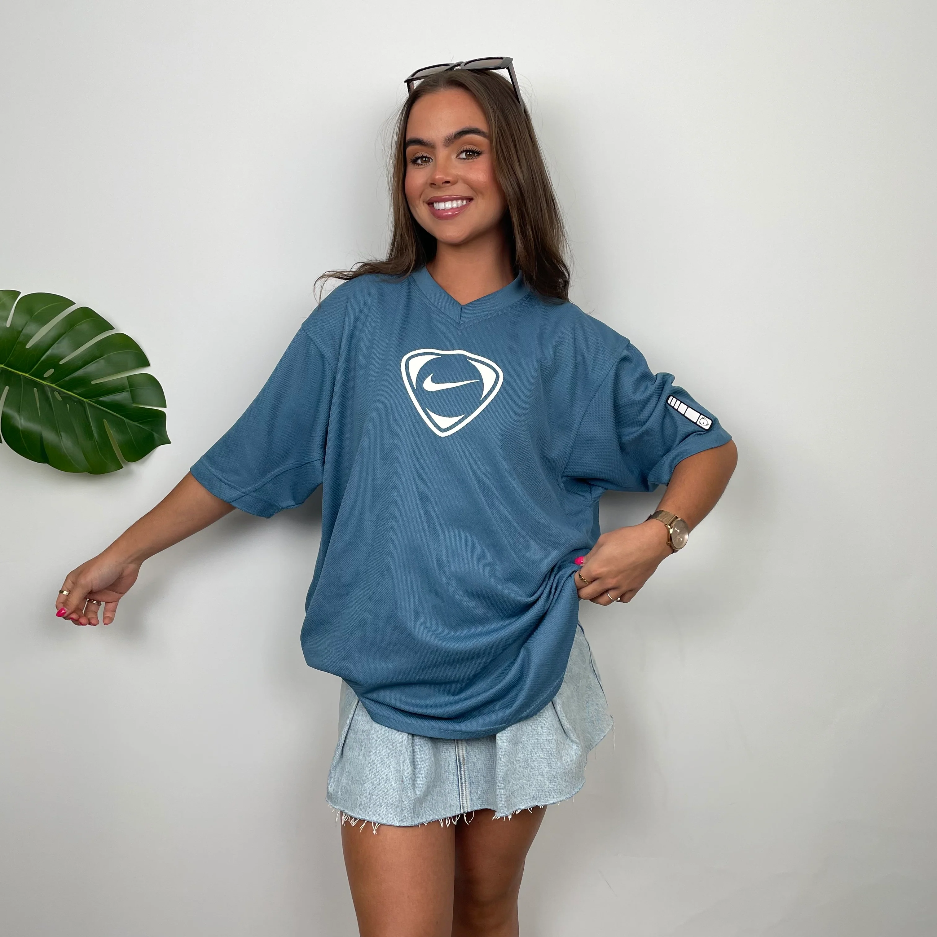 Nike Baby Blue Swoosh T Shirt (XL) - Image 5