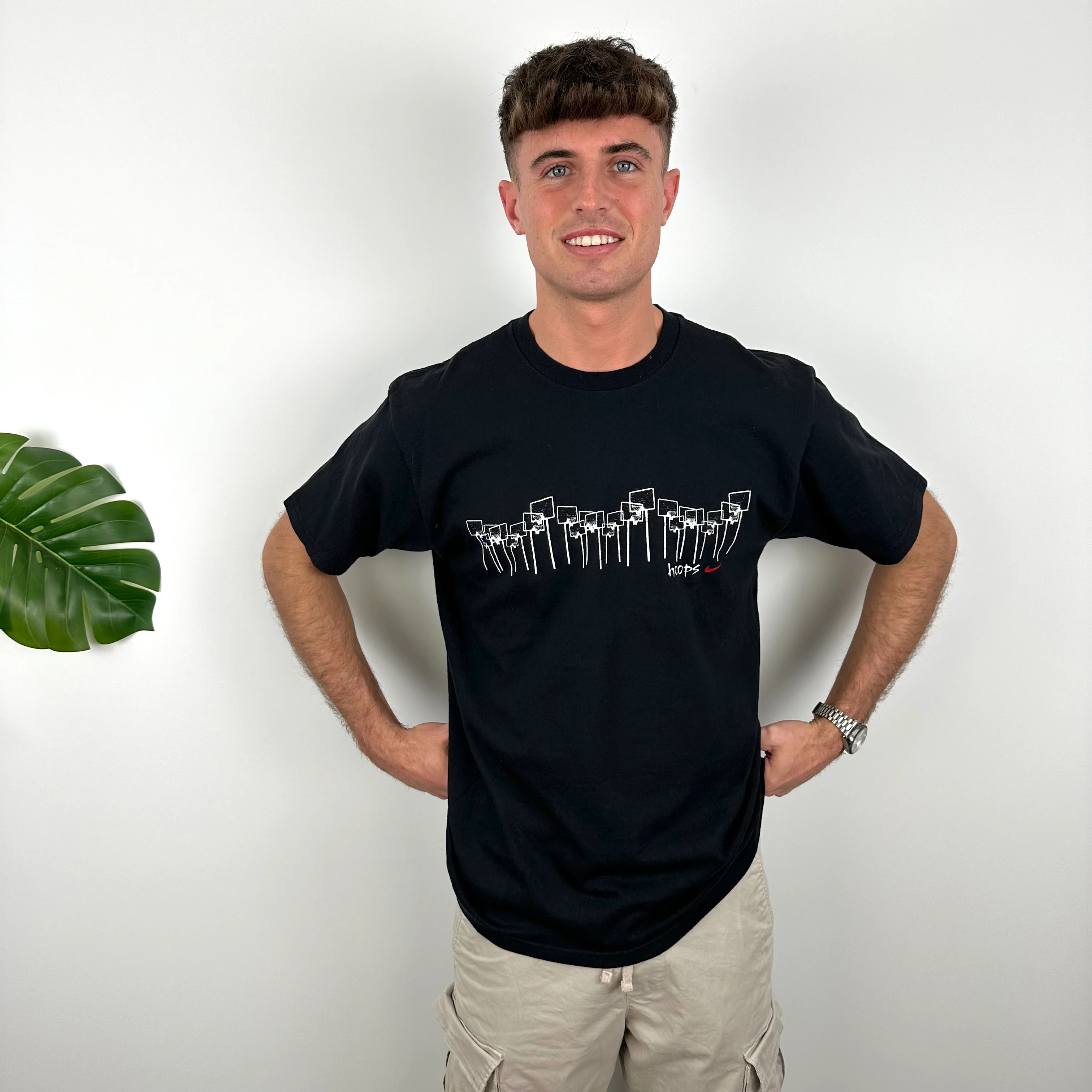 Nike Basketball Black Spell Out T Shirt (M) - Image 2
