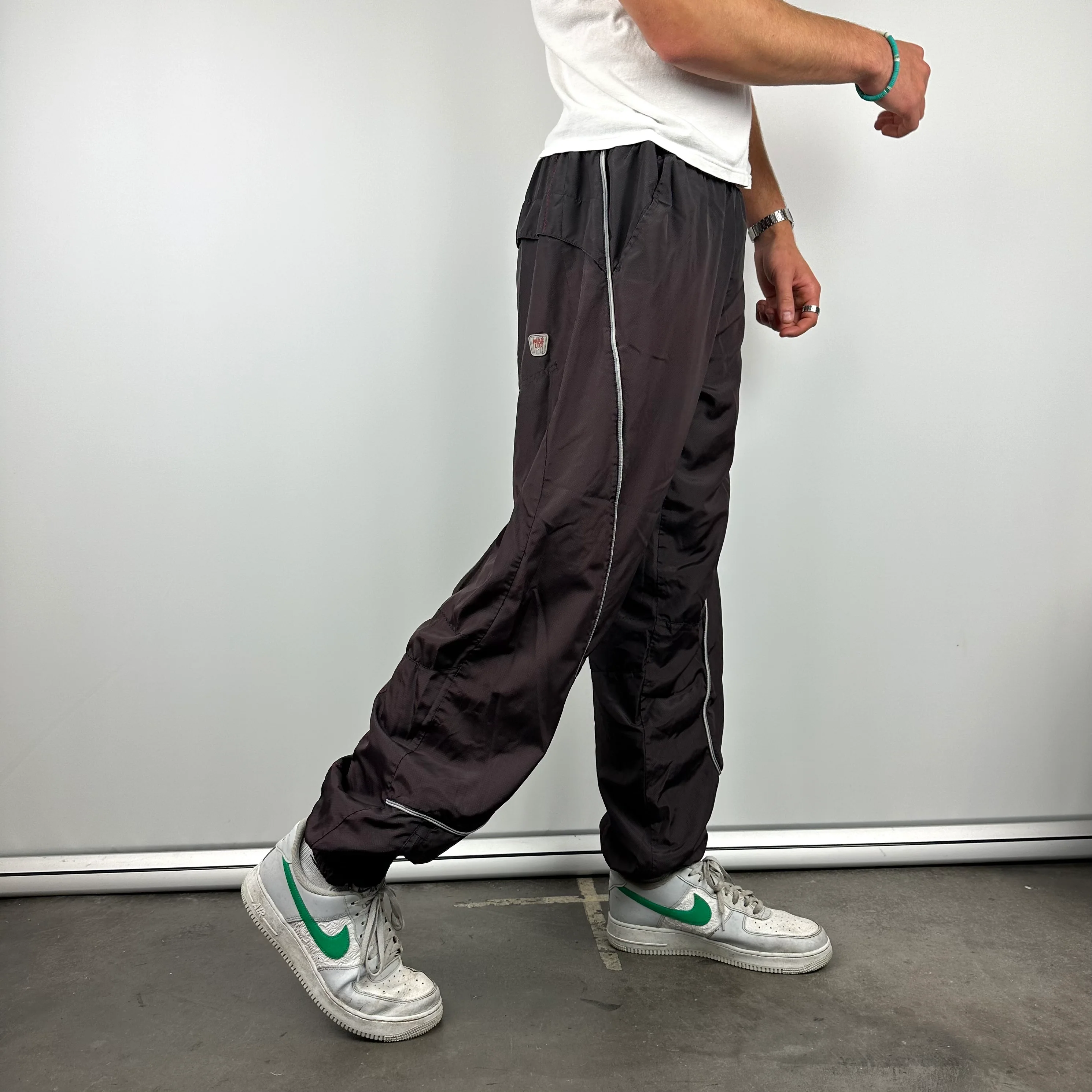 Nike Air Black & Brown Spell Out Track Pants (XL) - Image 2