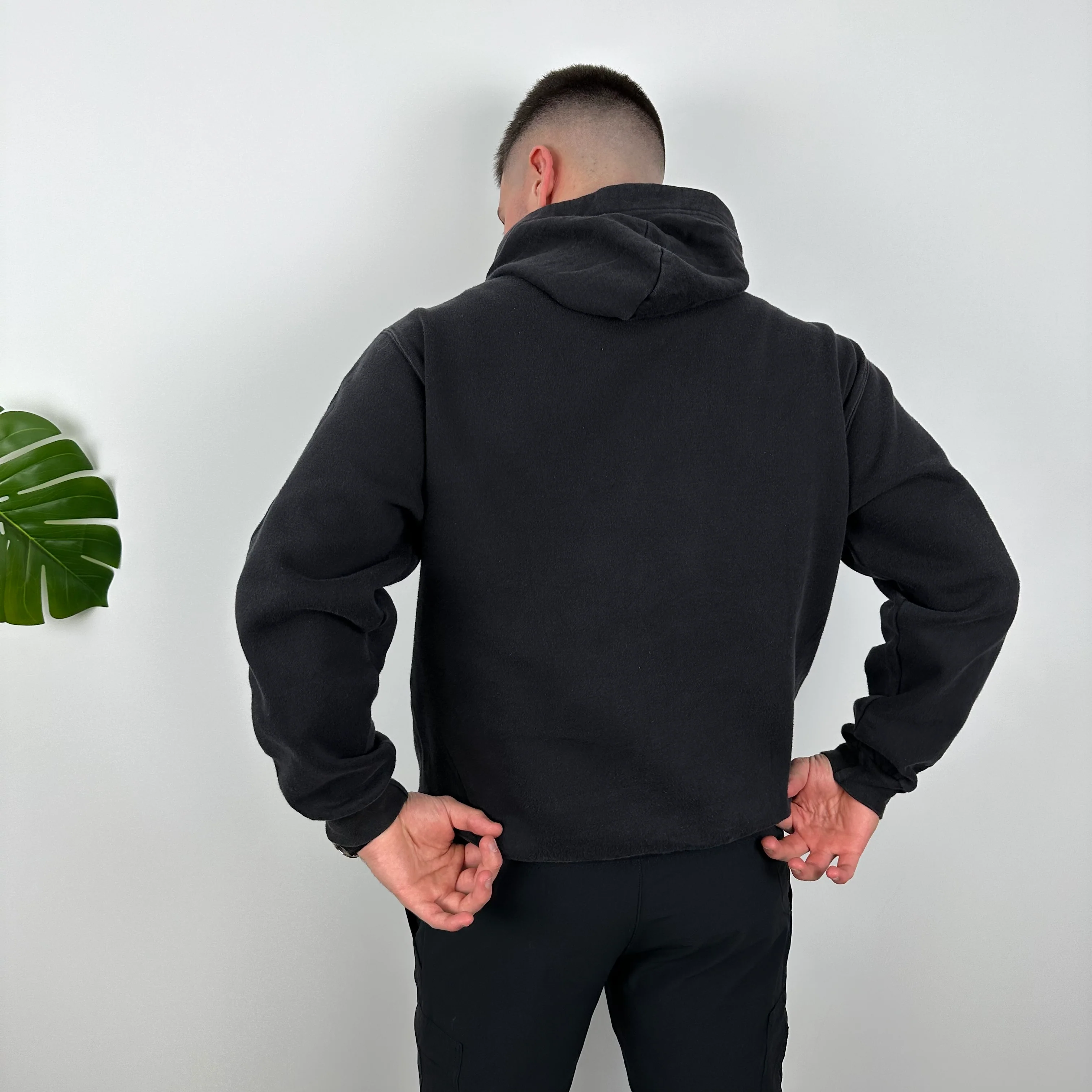 Nike Black Embroidered Centre Swoosh Hoodie (L) - Image 8