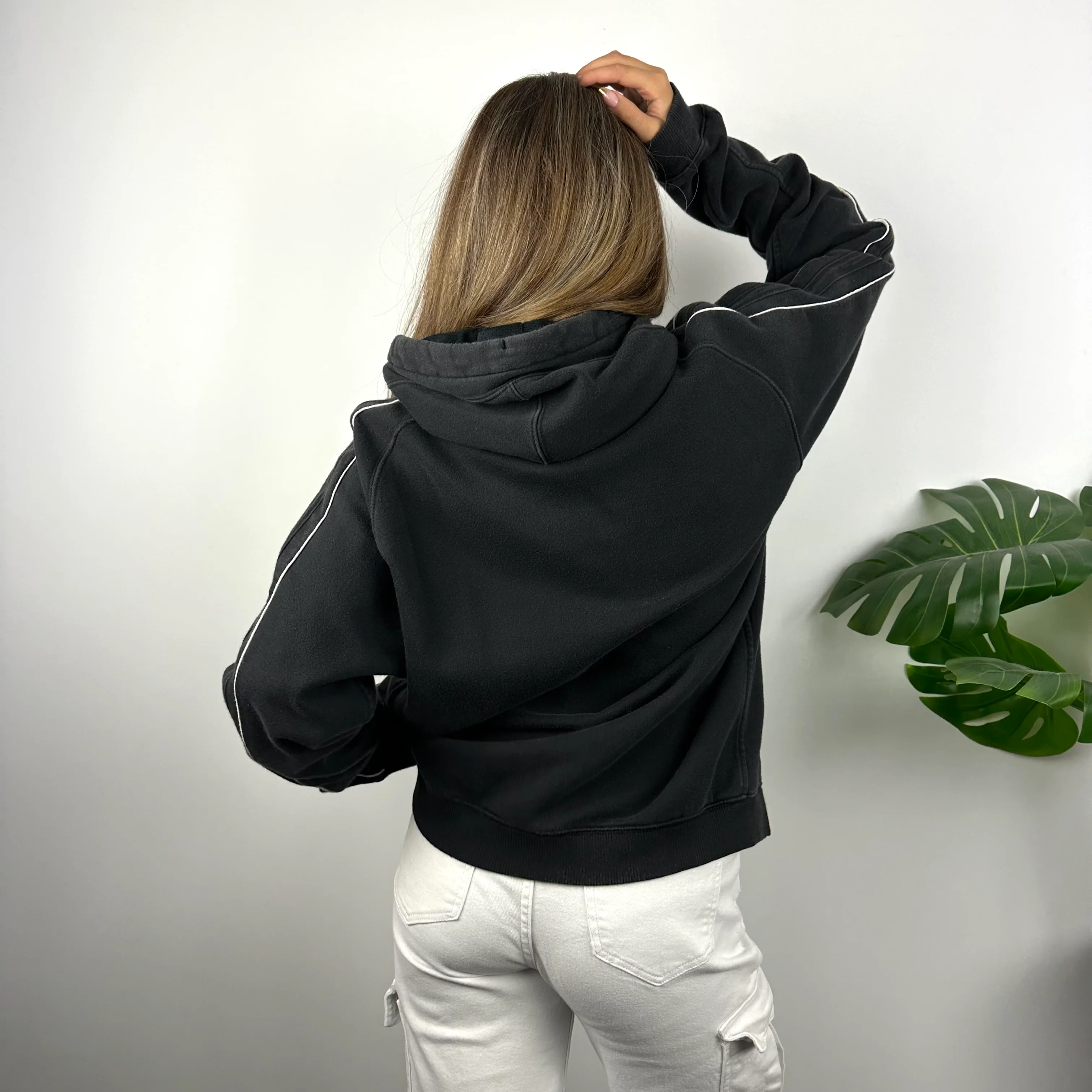 Nike Black Embroidered Spell Out Hoodie (L) - Image 3