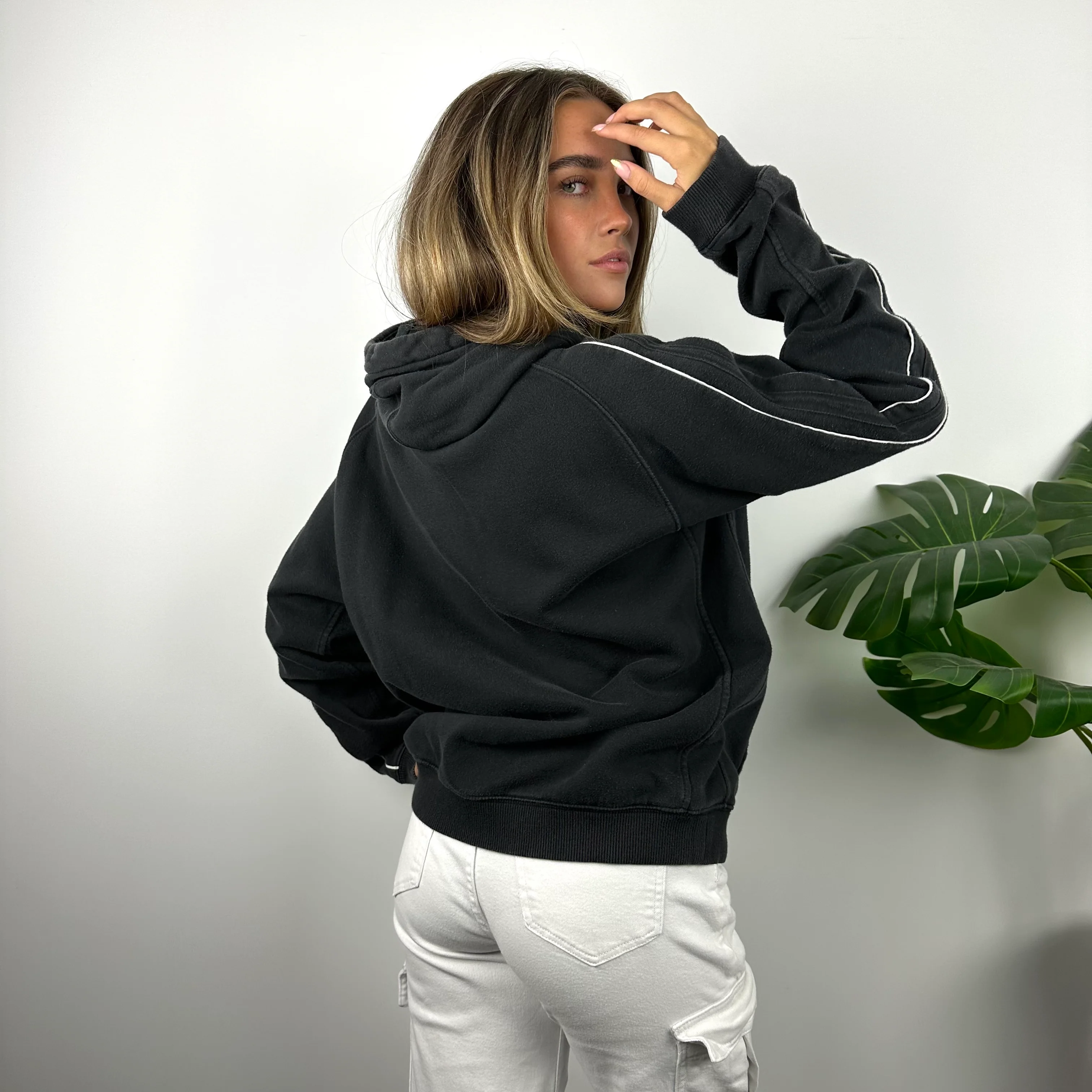 Nike Black Embroidered Spell Out Hoodie (L) - Image 7