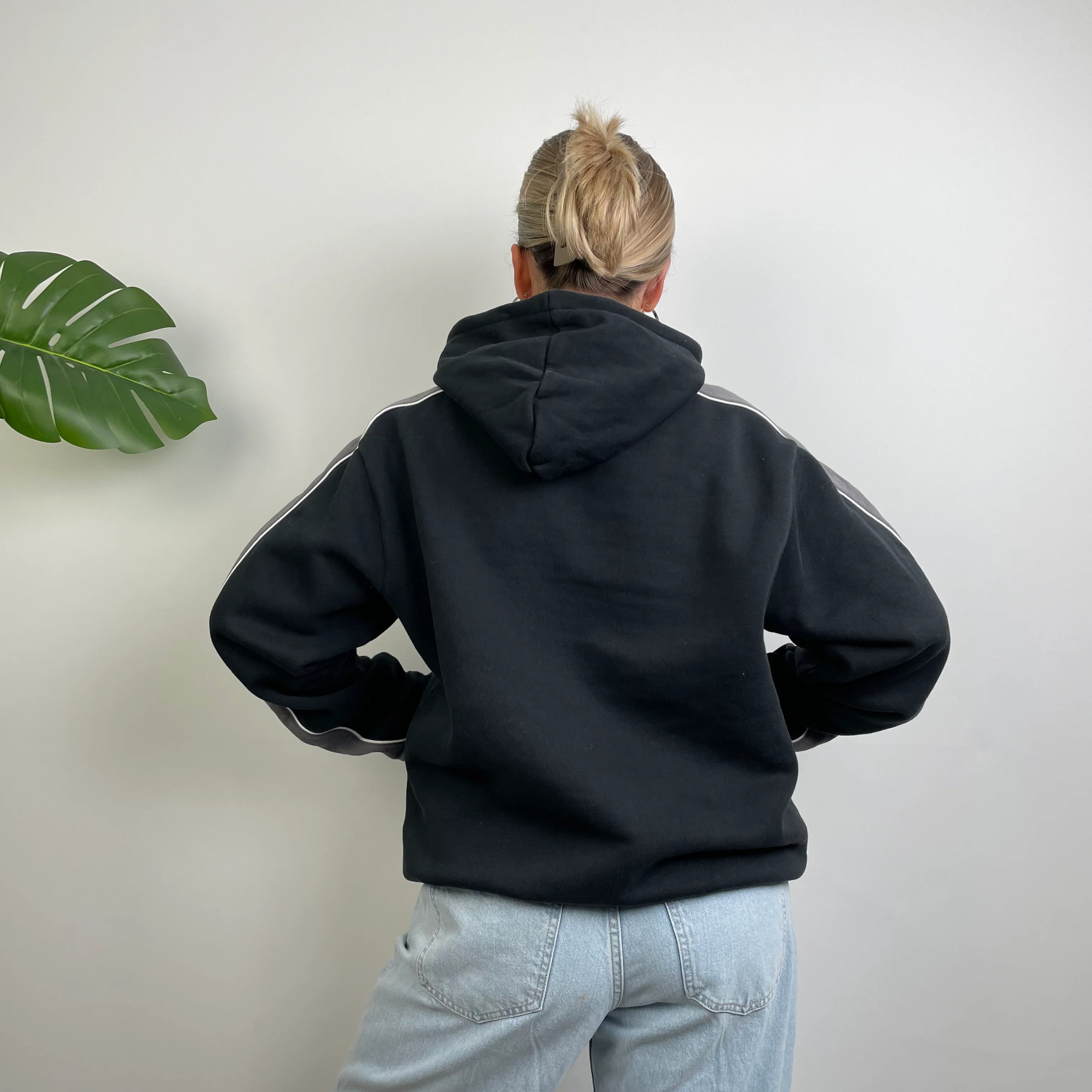 Nike Black Embroidered Spell Out Hoodie (M) - Image 3