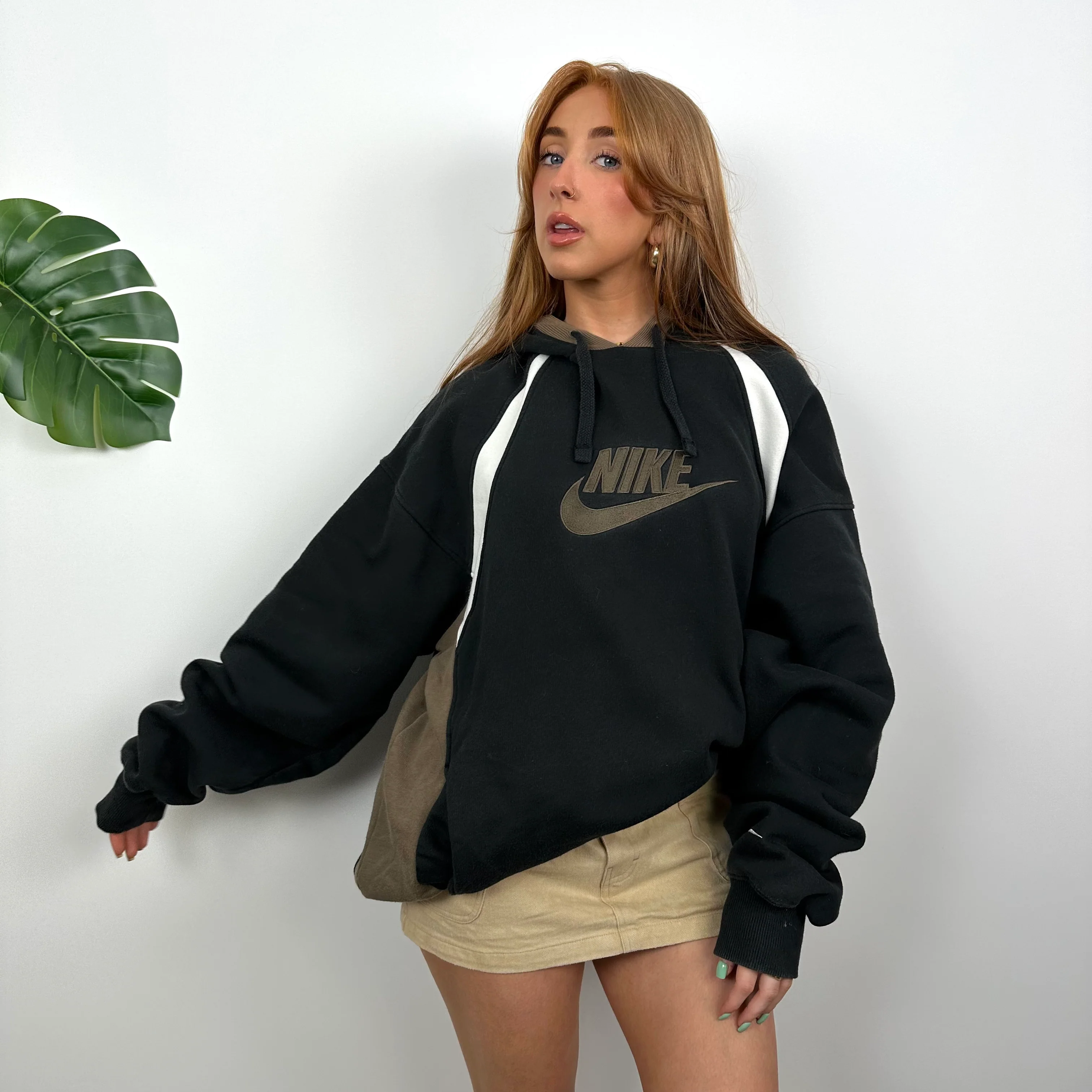 Nike Black Embroidered Spell Out Hoodie (XL) - Image 5