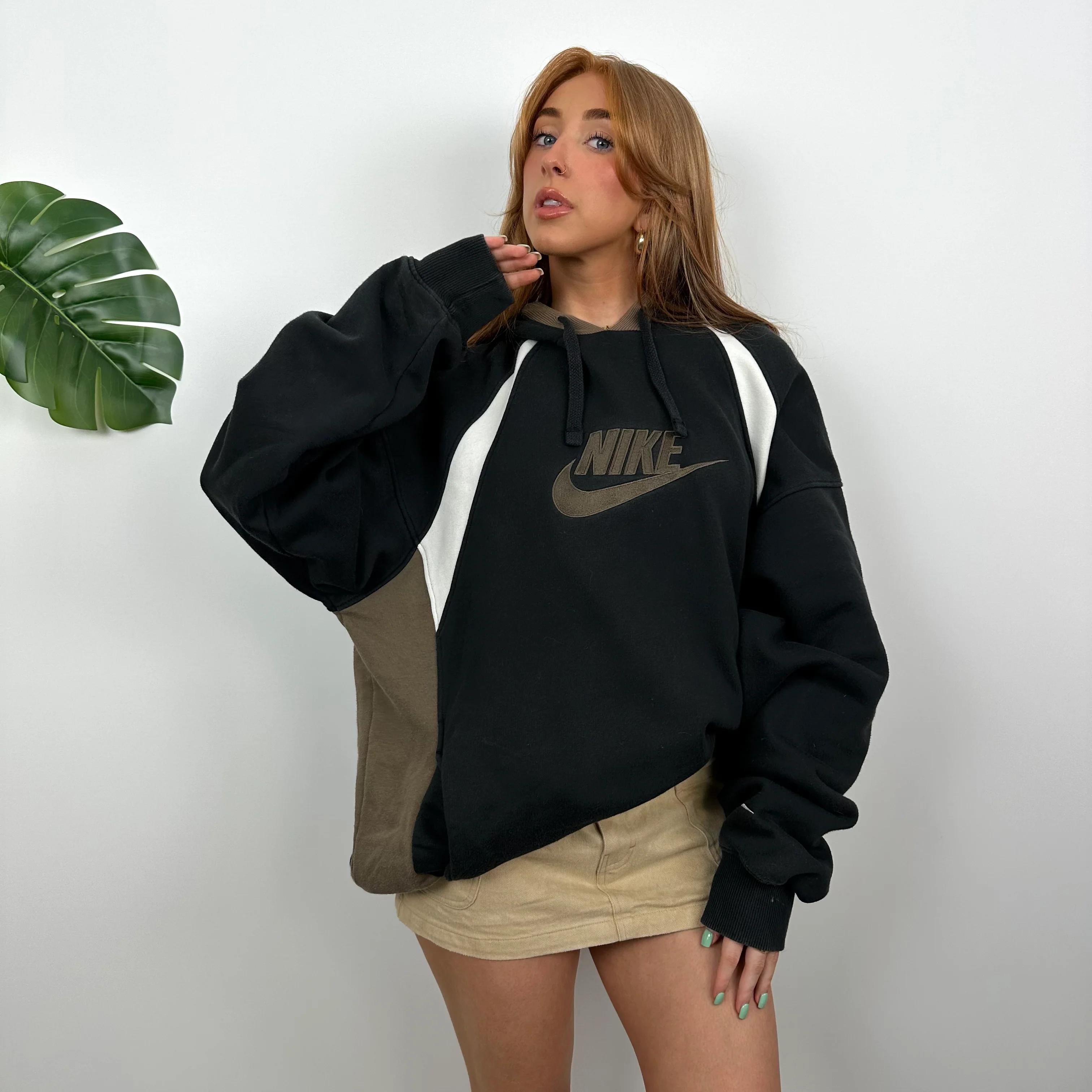 Nike Black Embroidered Spell Out Hoodie (XL) - Image 6