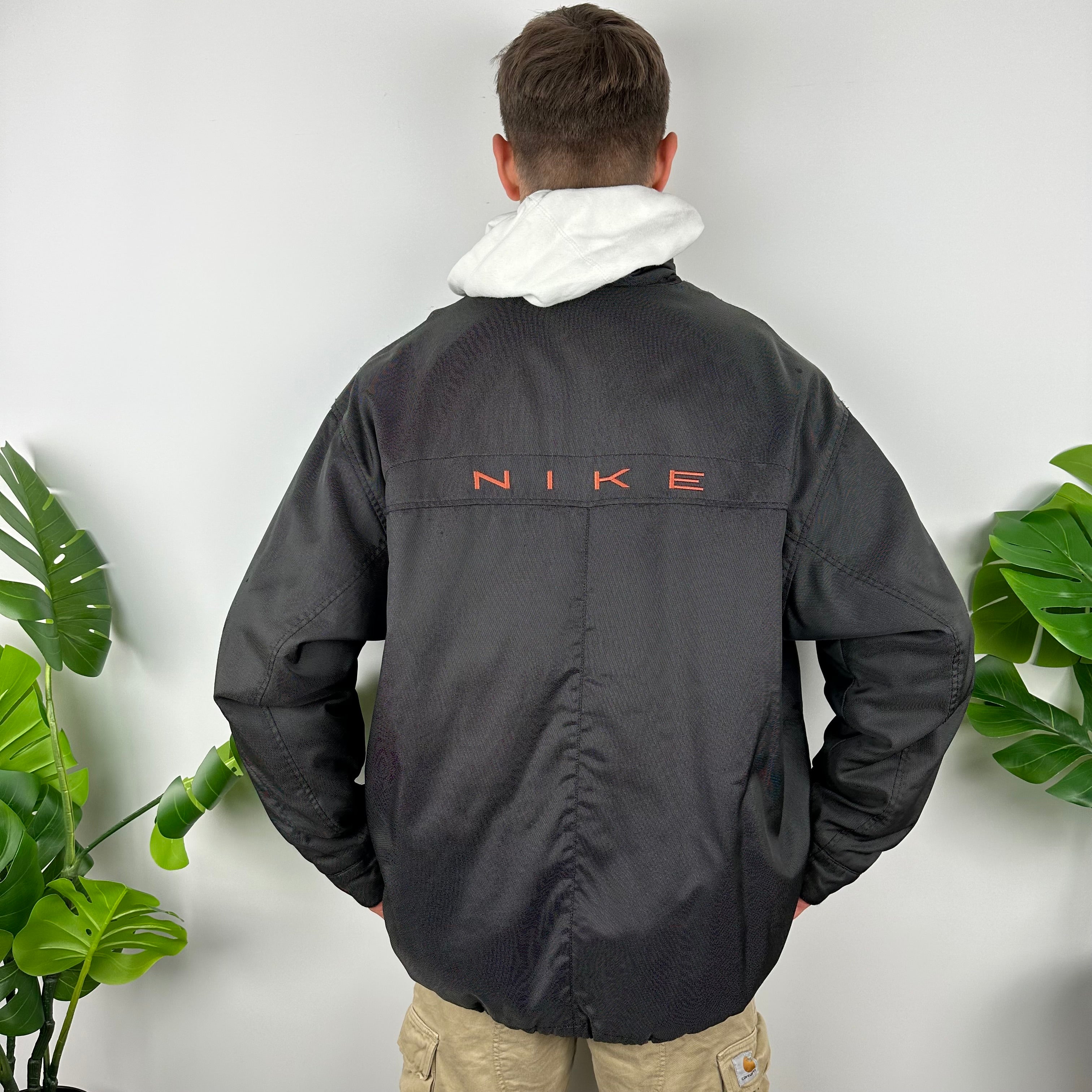 Nike Black Embroidered Spell Out Padded Jacket (XL) - Image 2