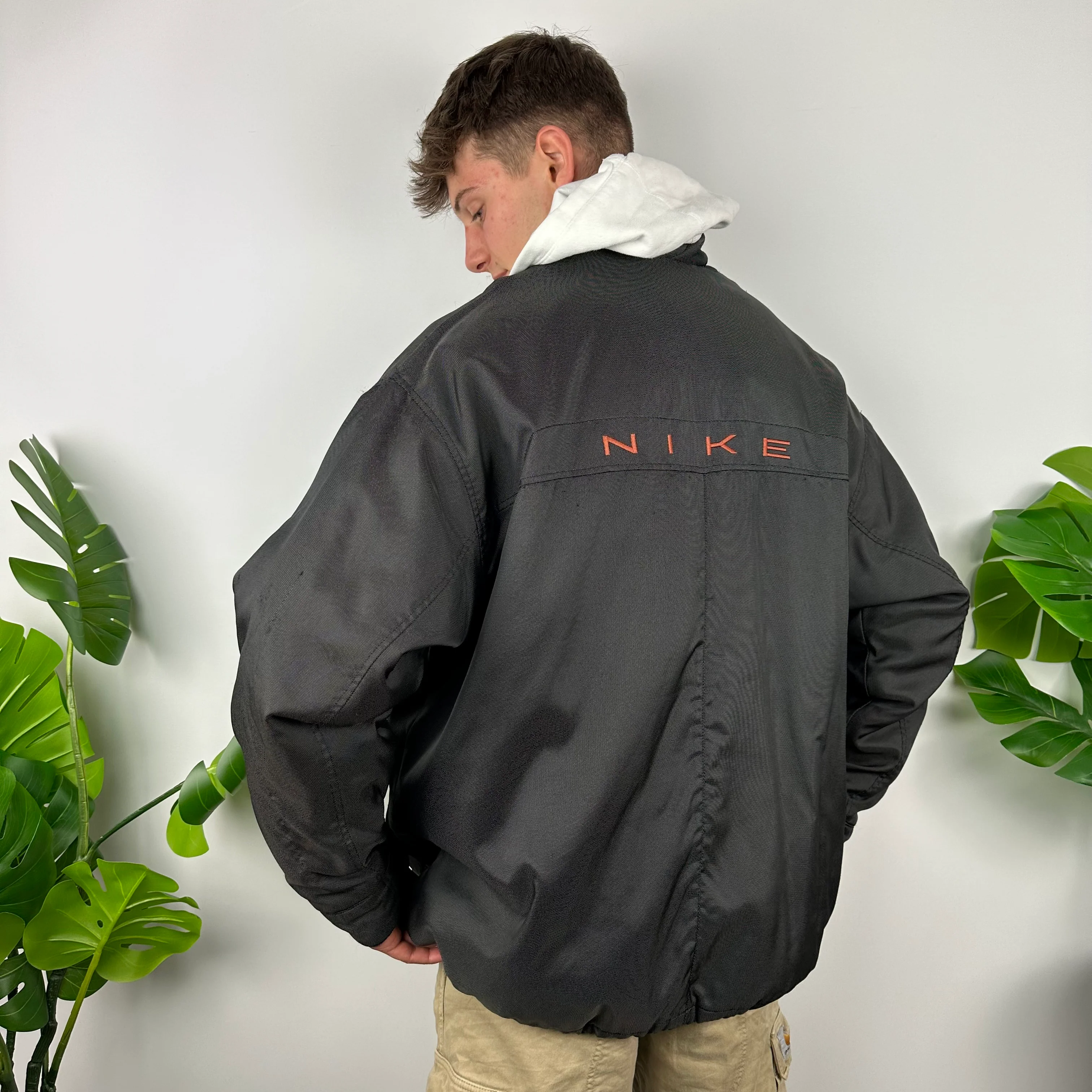 Nike Black Embroidered Spell Out Padded Jacket (XL) - Image 4