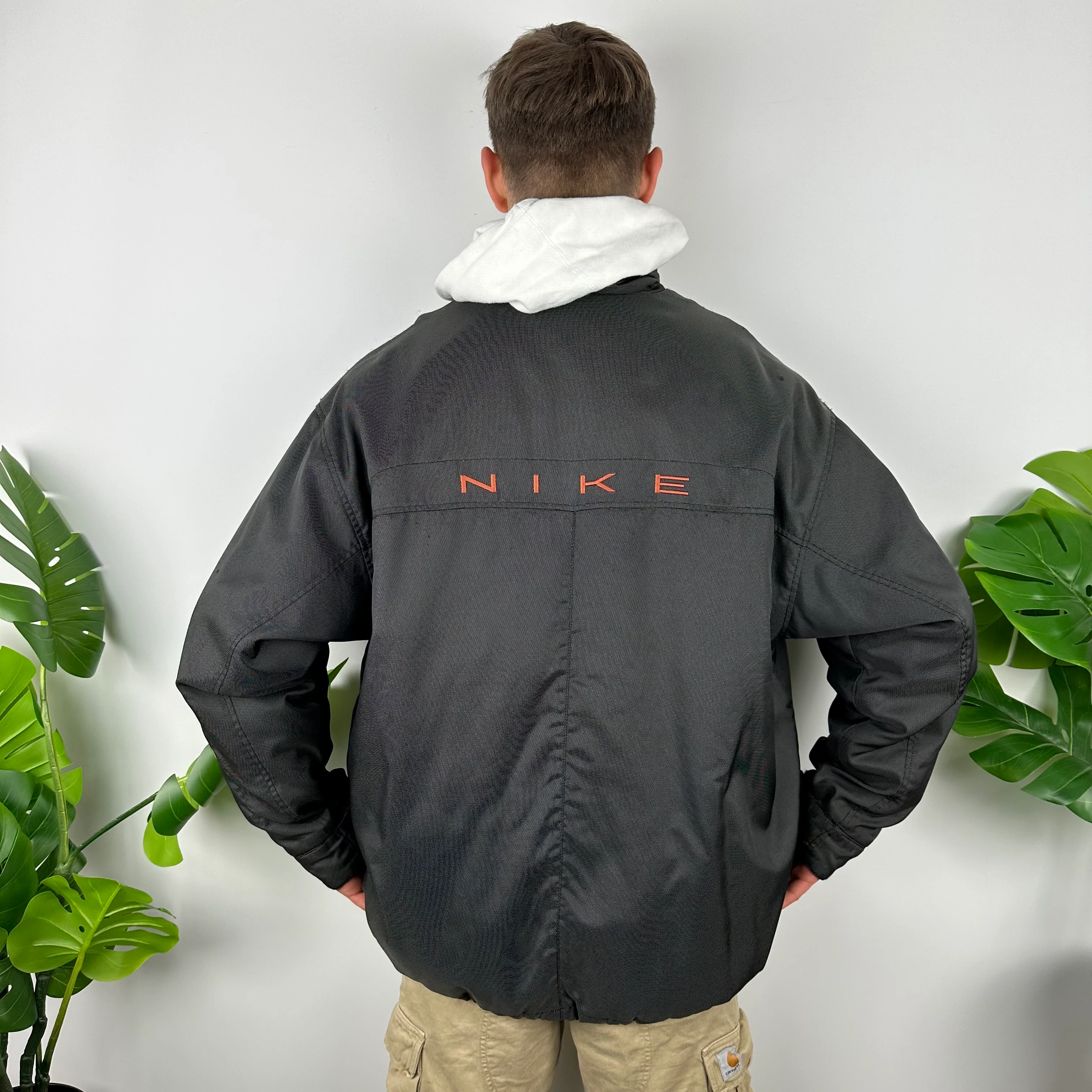 Nike Black Embroidered Spell Out Padded Jacket (XL) - Image 8