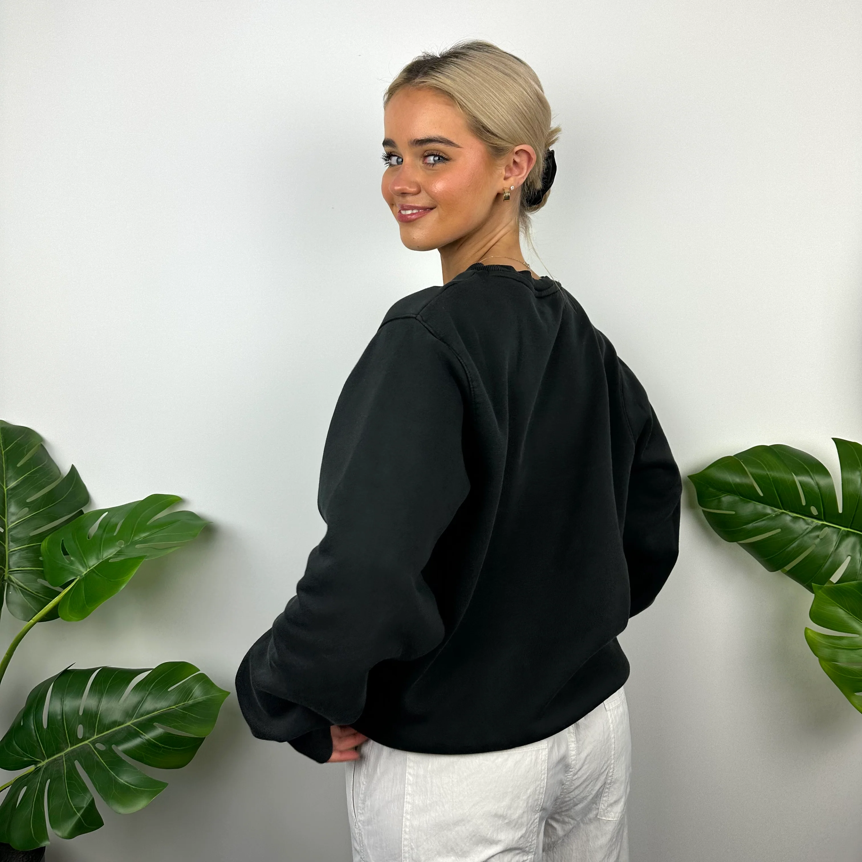 Nike Black Embroidered Spell Out Sweatshirt (S) - Image 4