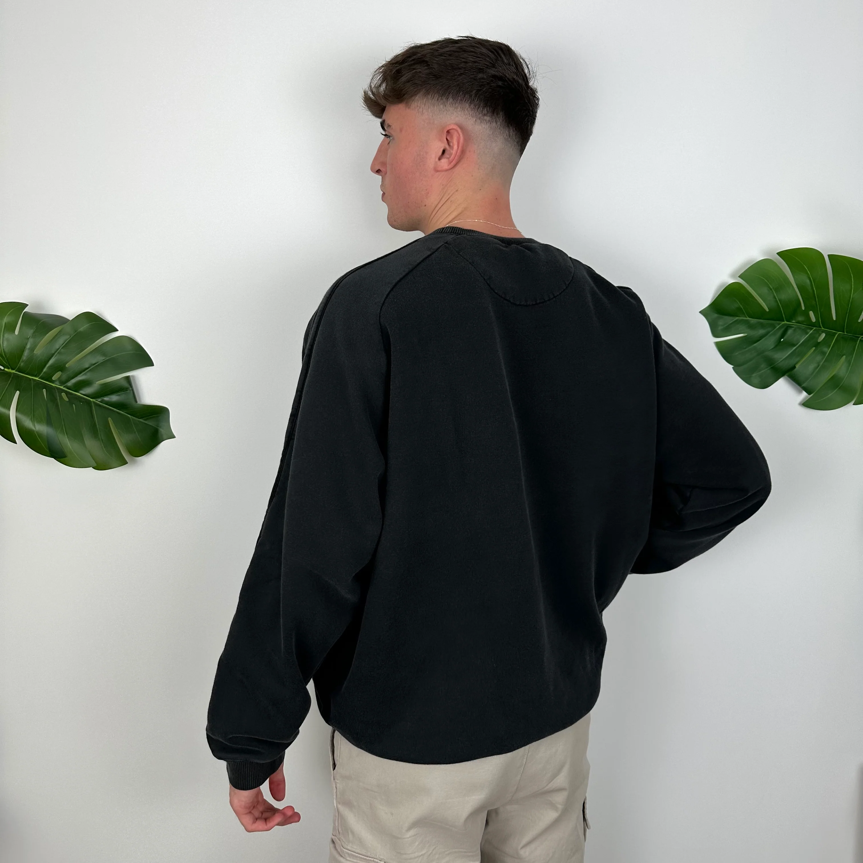 Nike Black Embroidered Spell Out Sweatshirt (XL) - Image 3