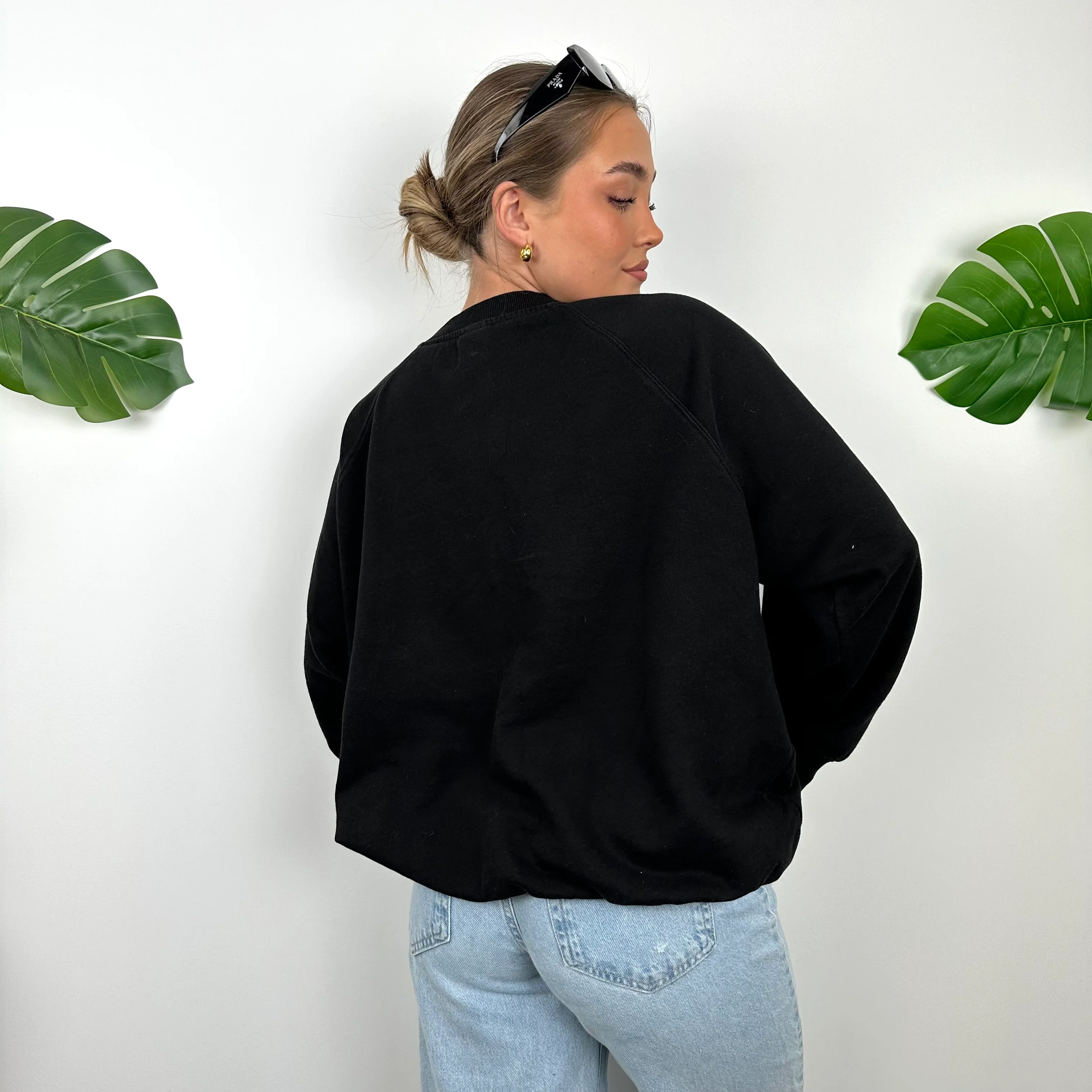 Nike Black Embroidered Spell Out Sweatshirt (L) - Image 7
