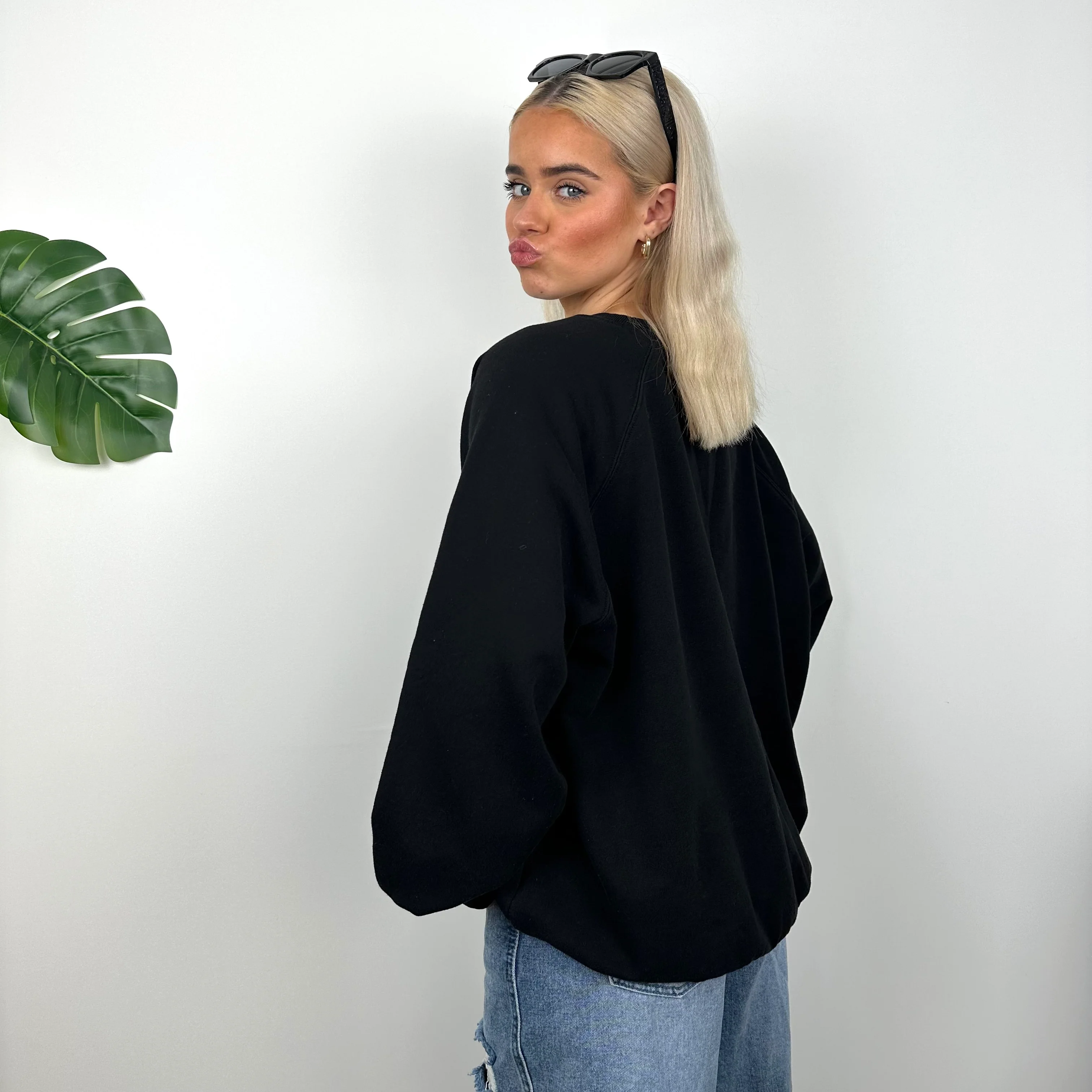 Nike Black Embroidered Spell Out Sweatshirt (L) - Image 5