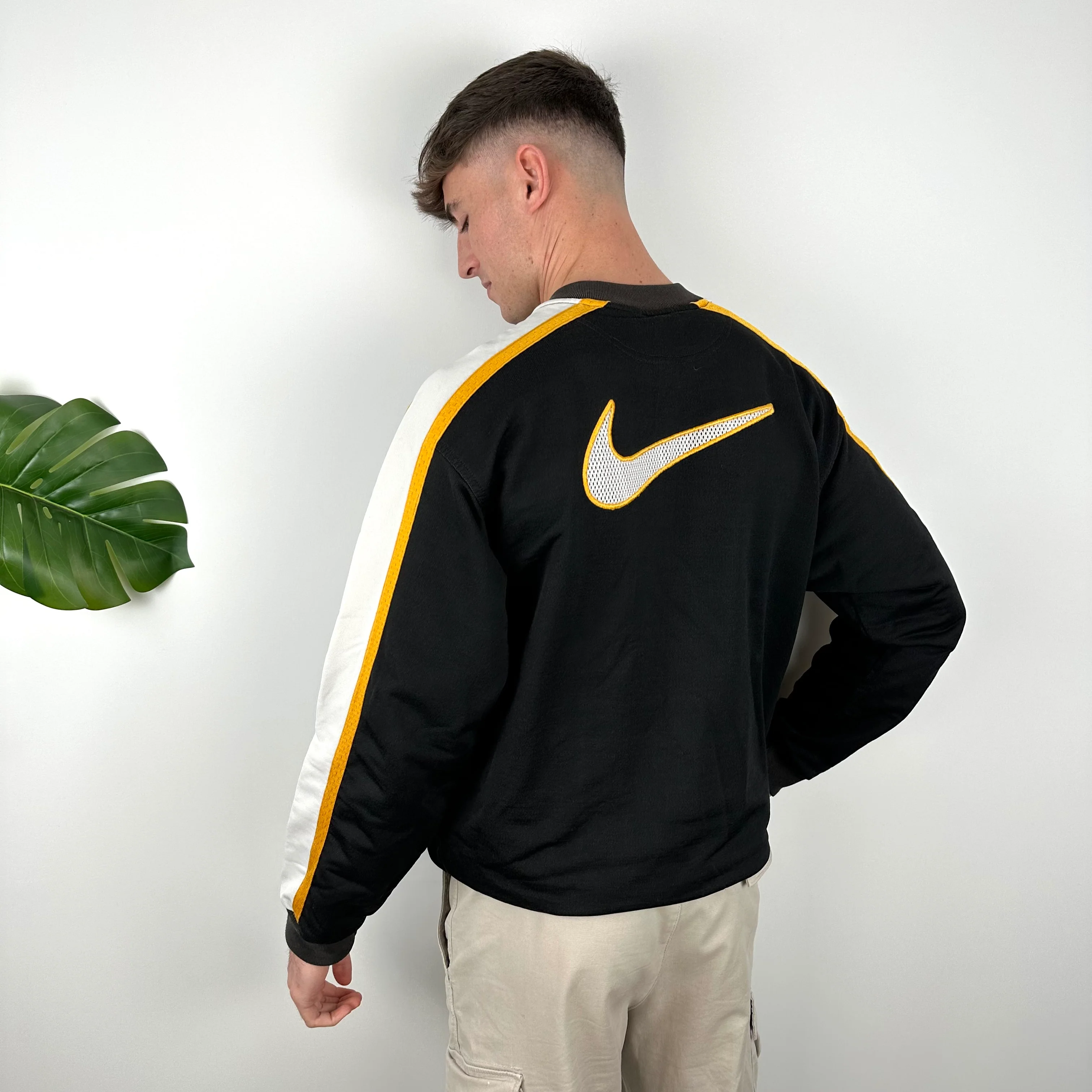 Nike Black Embroidered Spell Out Sweatshirt (XL) - Image 2