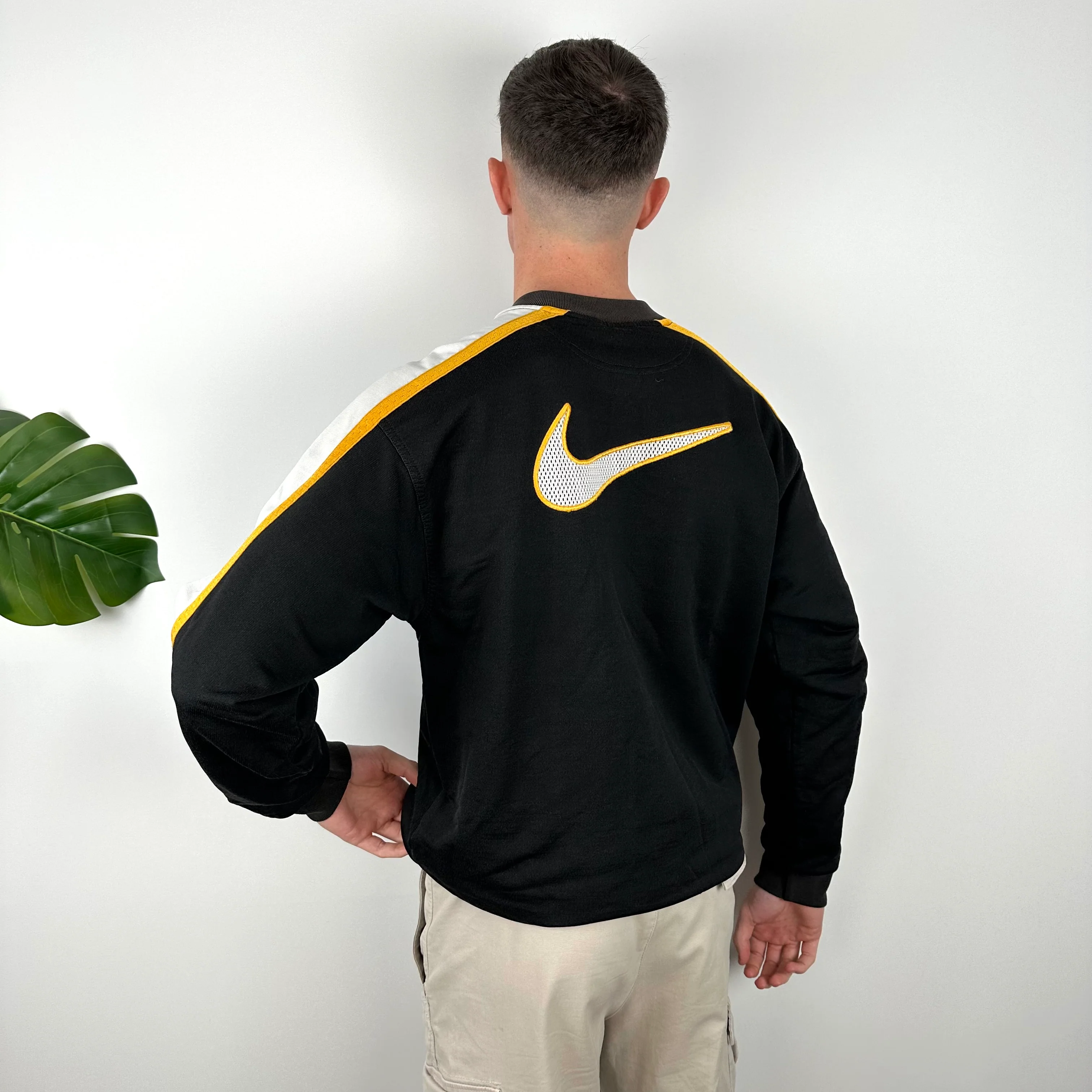 Nike Black Embroidered Spell Out Sweatshirt (XL) - Image 6