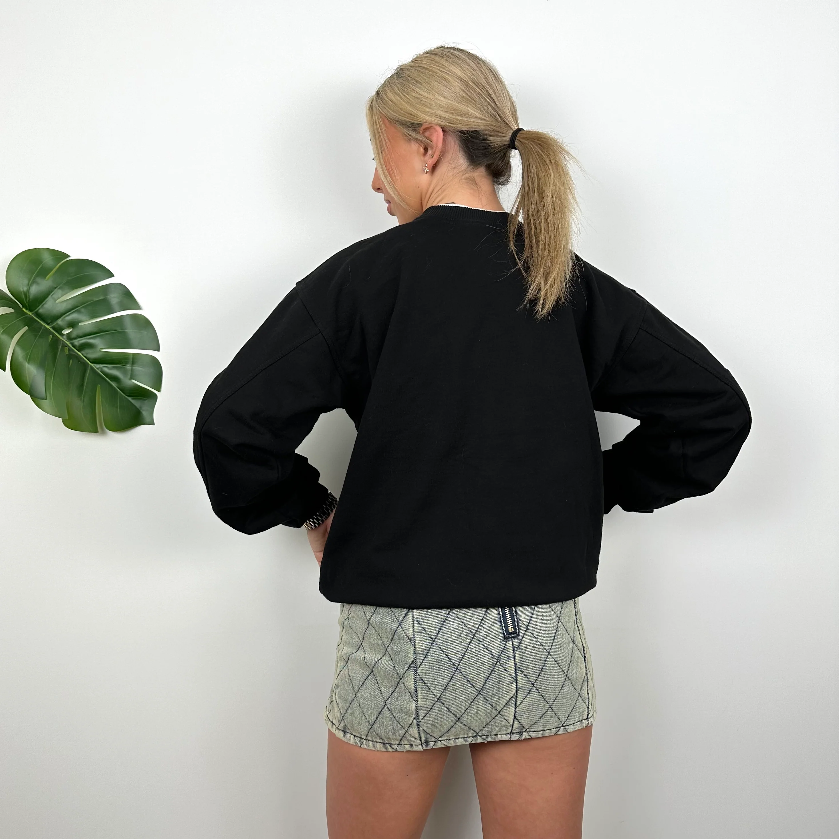 Nike Black Embroidered Spell Out Sweatshirt (S) - Image 7